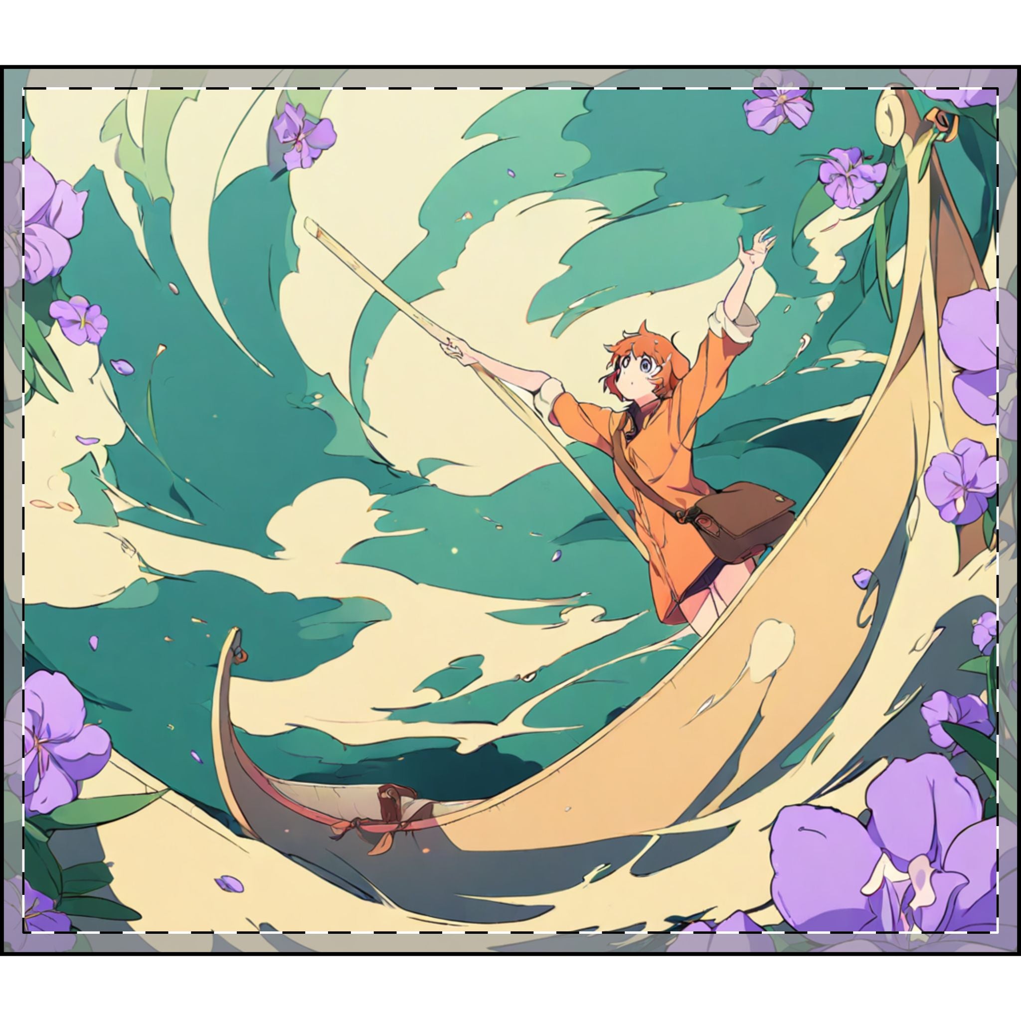 Canal Postal Worker in Morning Iris Marsh Velveteen Throw Blanket