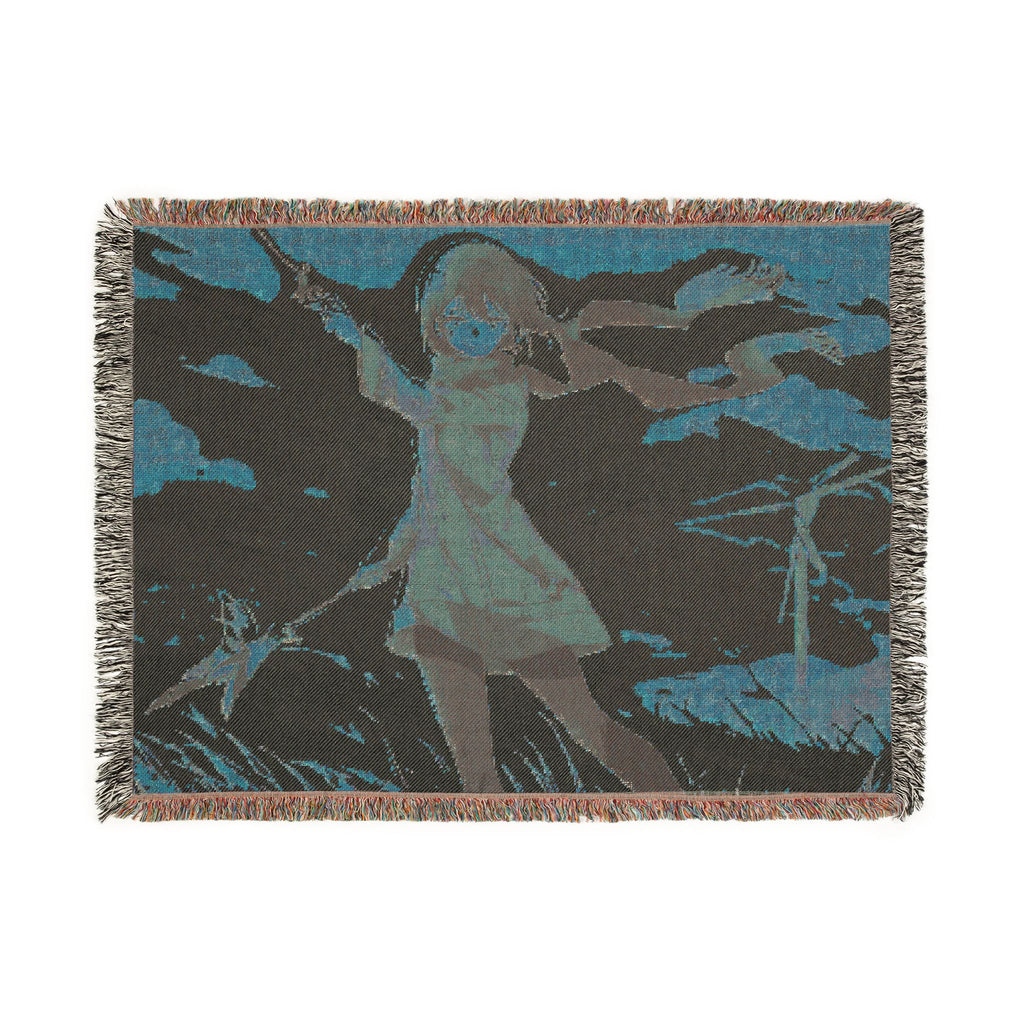 Anime kite messenger at sunset