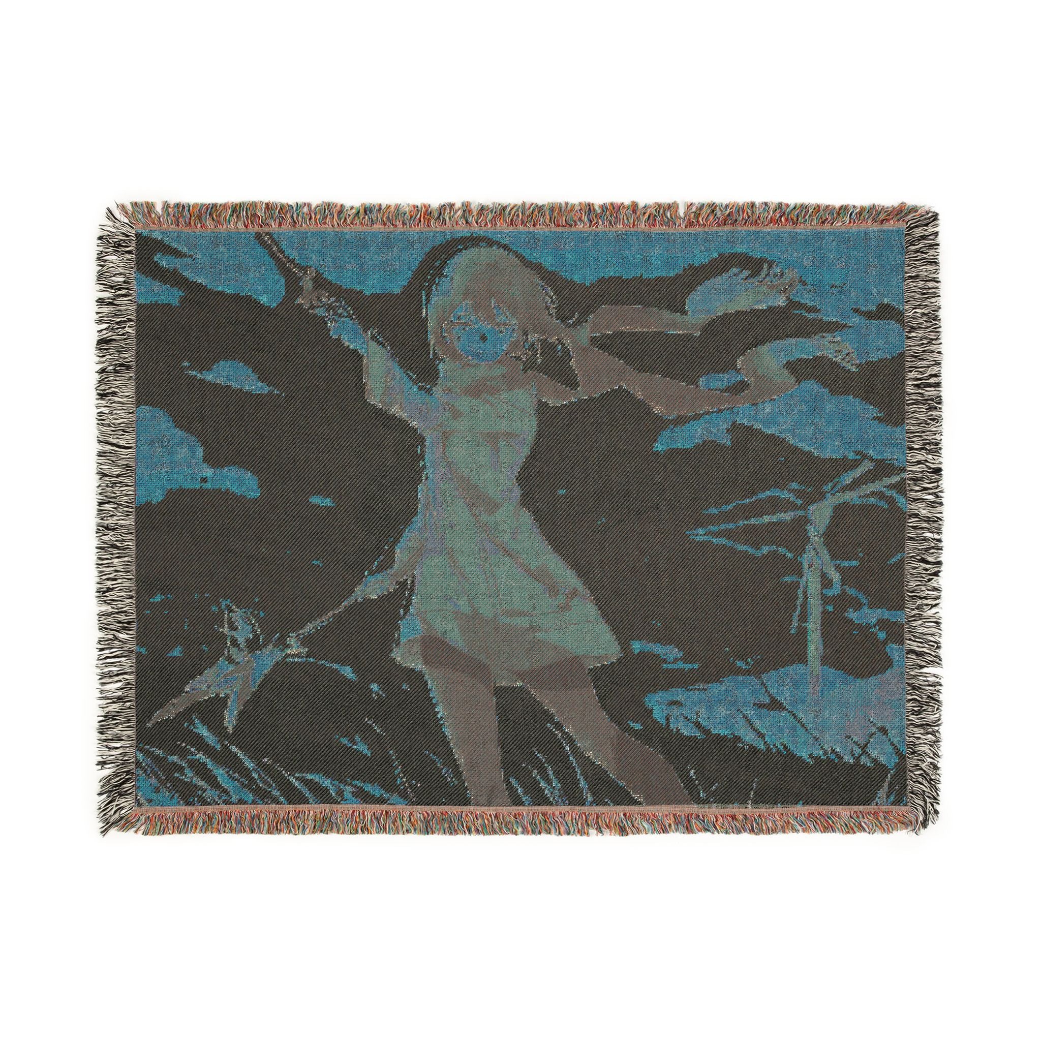 Anime kite messenger at sunset