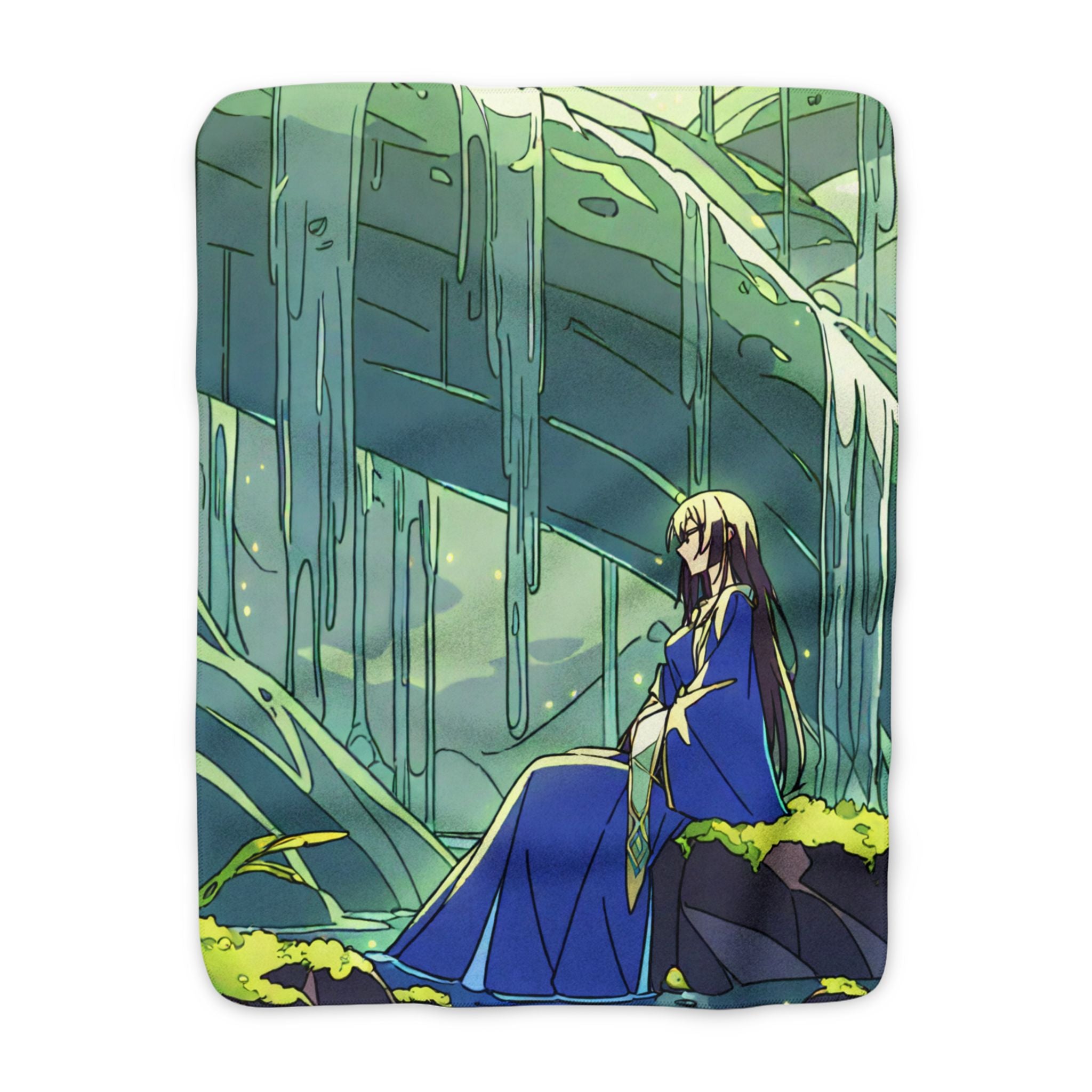 Waterfall Scale Singer Sherpa Fleece Throw Blanket