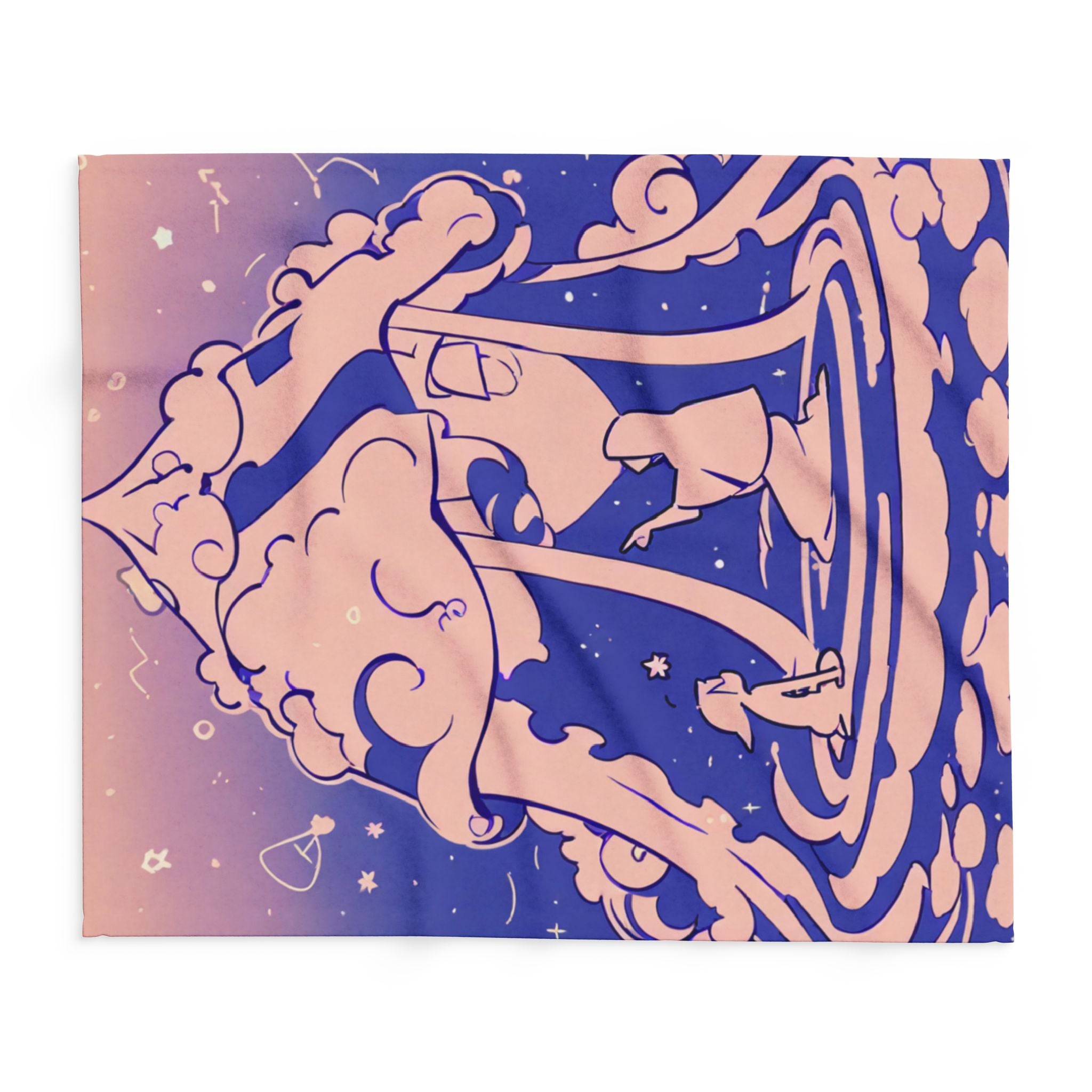 Traveling Star Map Seller Fleece Throw Blanket