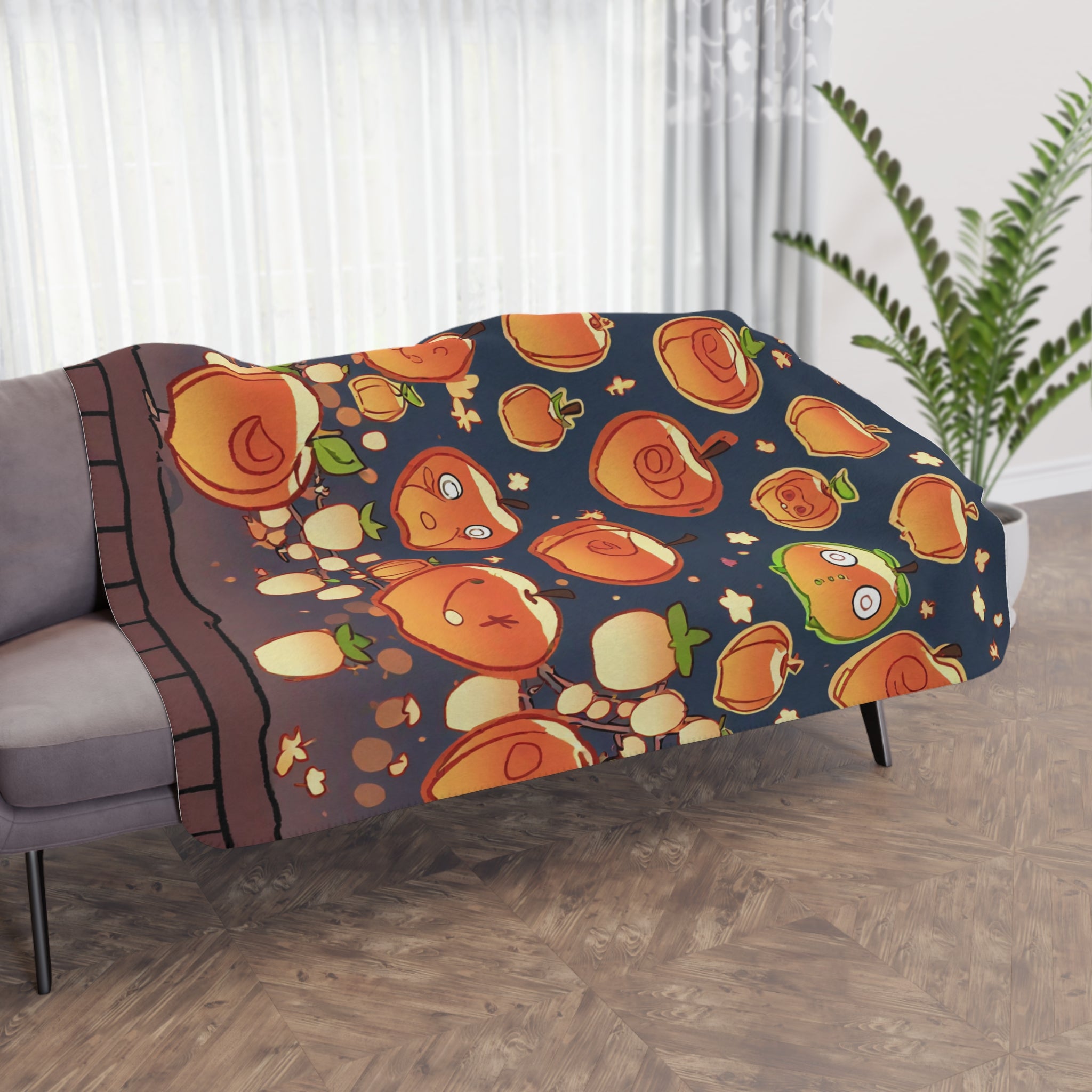 Candy Apple Inspector at the Festival Stall Sherpa Throw Blanket