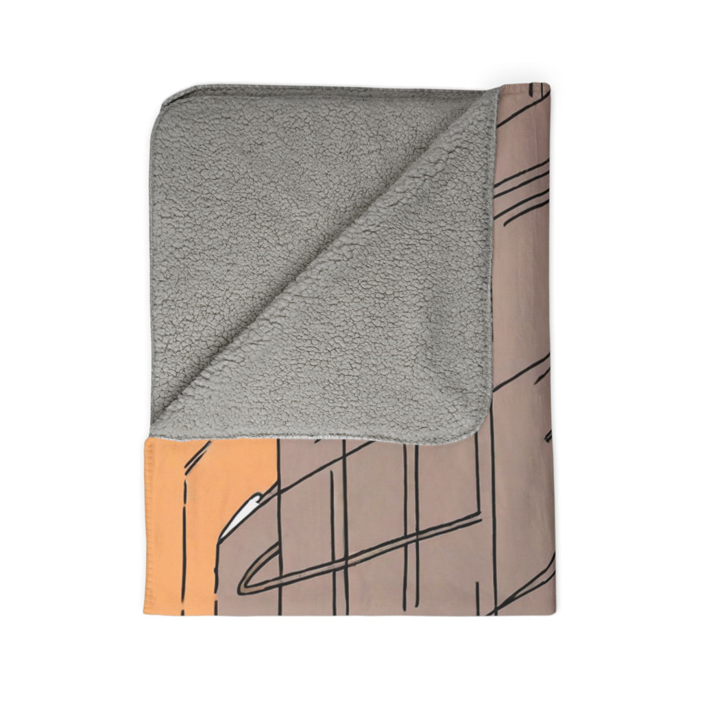 Railway Bento Vendor Last Sherpa Fleece Throw Blanket