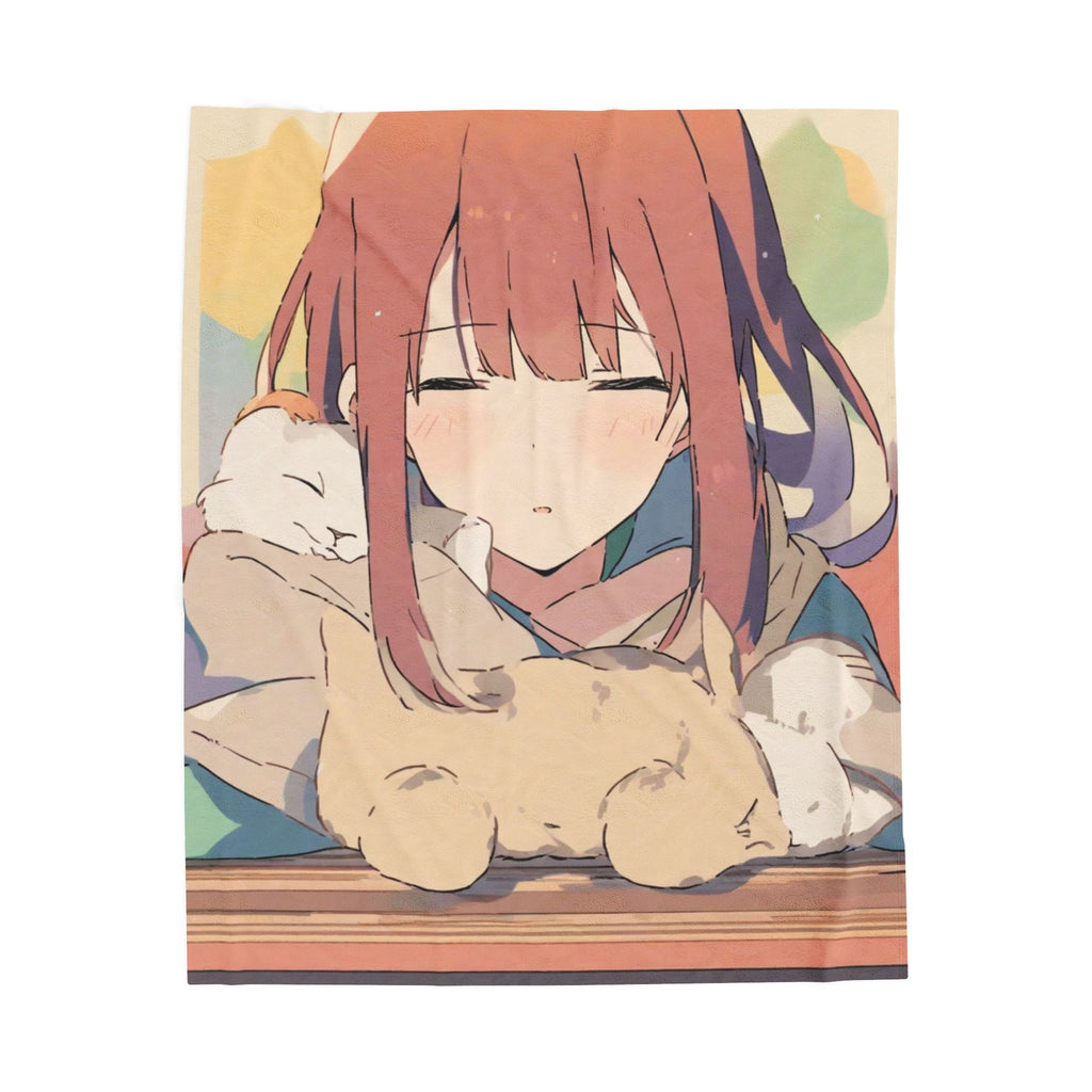 Autumn Kotatsu Nap With Sleeping Cat Throw Blanket