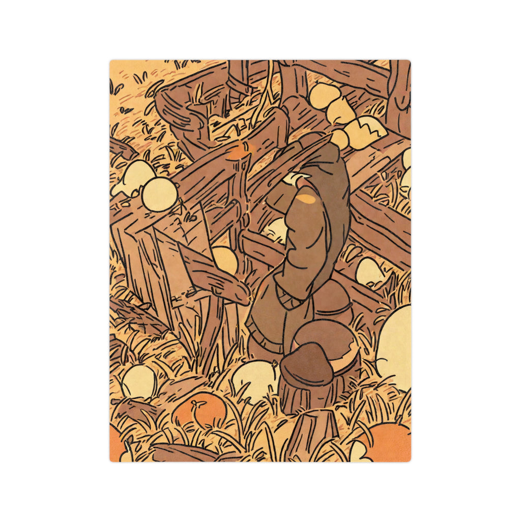 Root Vendor at the Crossroads Velveteen Throw Blanket