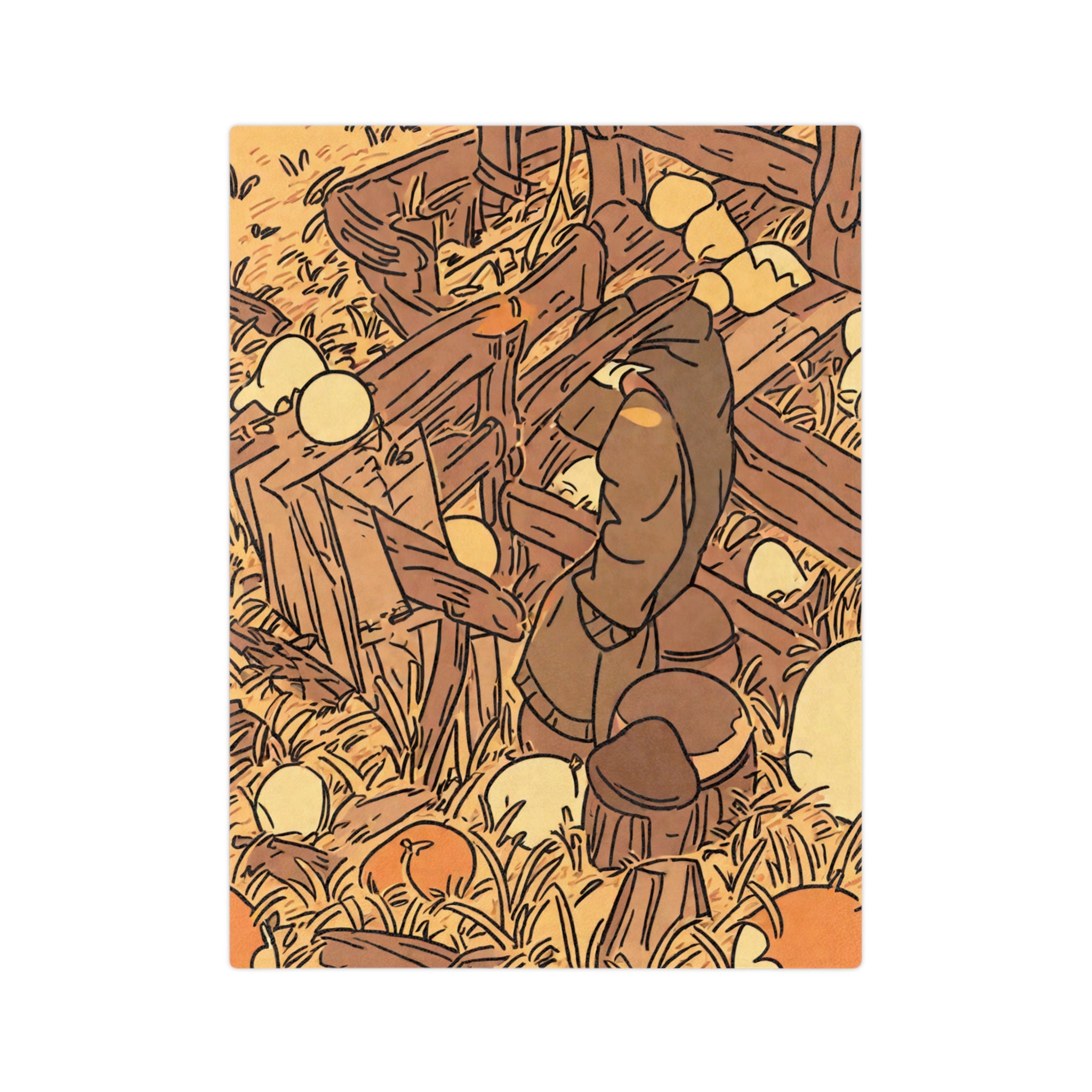 Root Vendor at the Crossroads Velveteen Throw Blanket