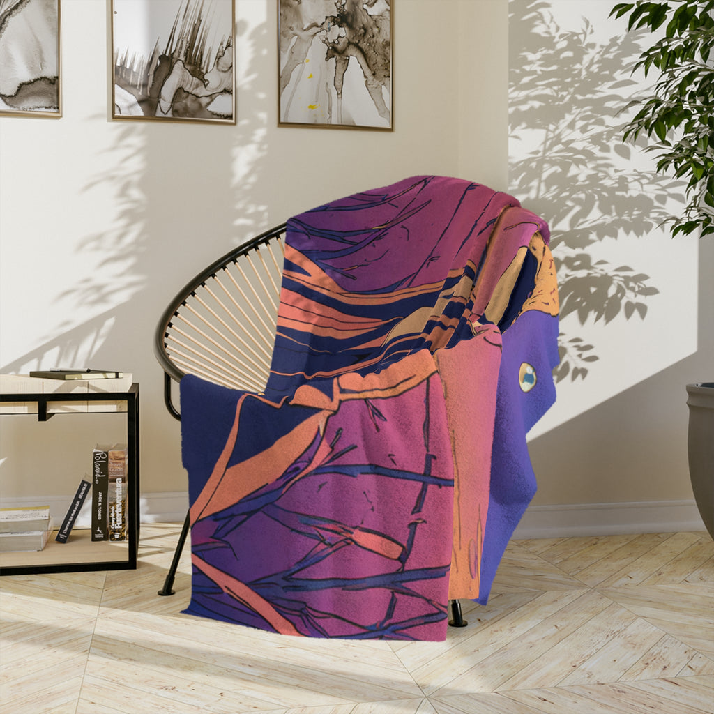 Rice Paddy Farmer Hat Velveteen Throw Blanket