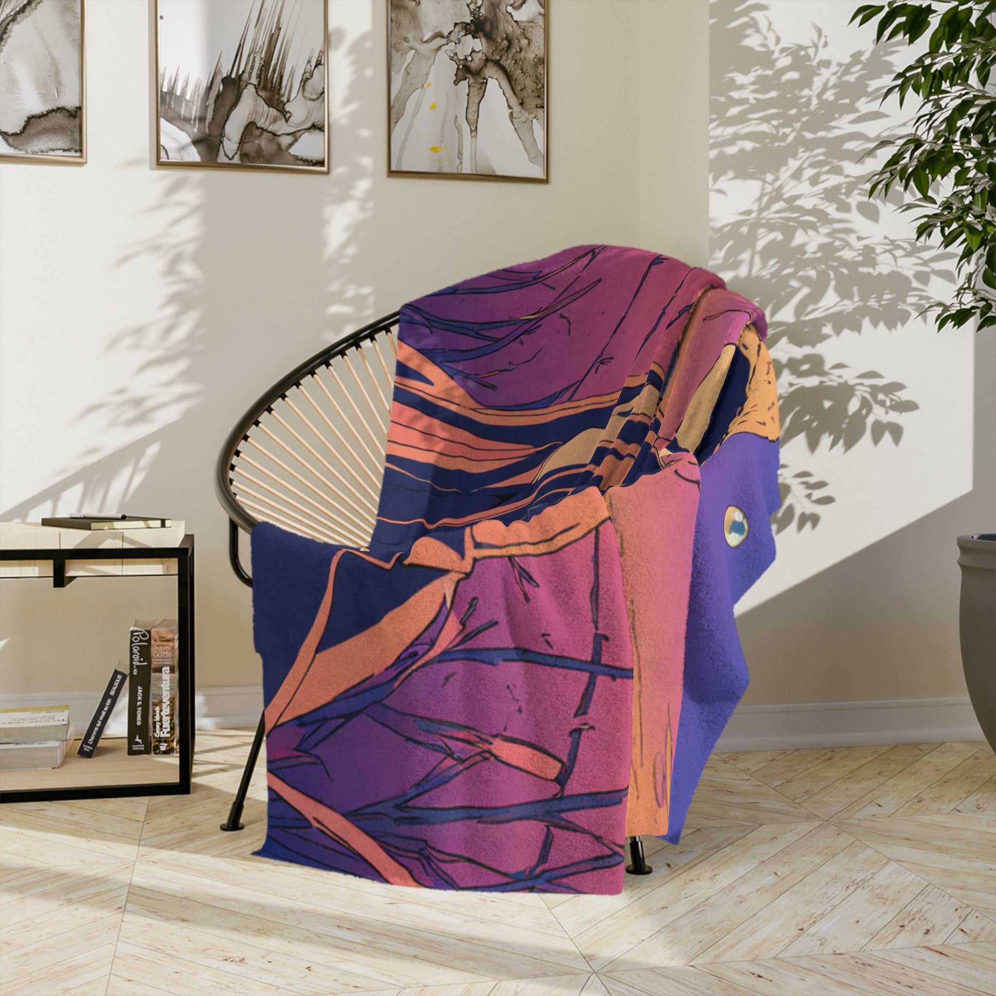 Rice Paddy Farmer Hat Velveteen Throw Blanket