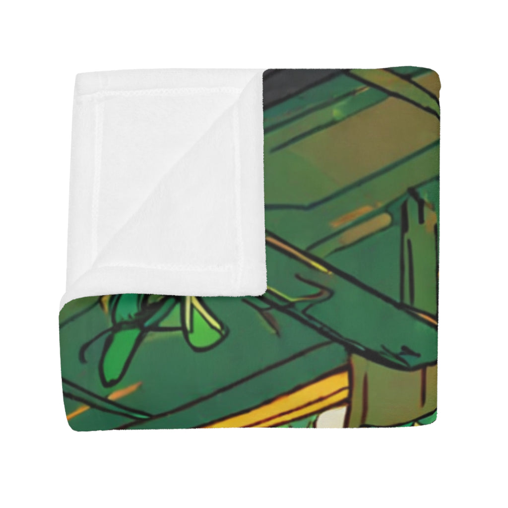 Moss Weaver at the Water Basin Plush Fleece Throw Blanket