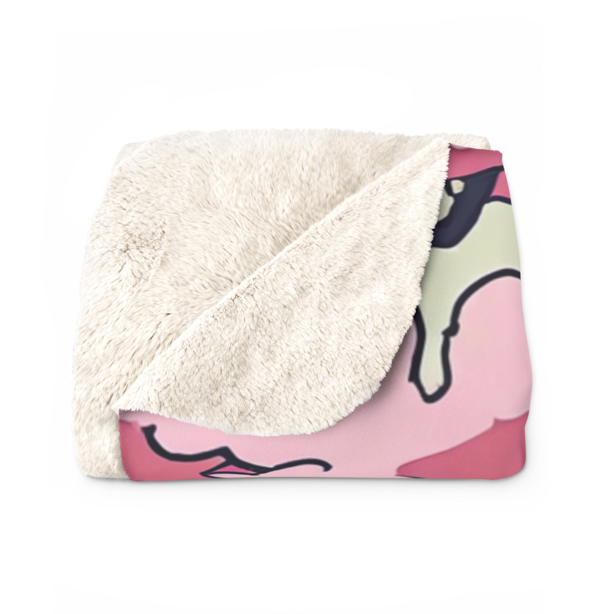 Schoolgirl Lunch at the Riverbank Sherpa Throw Blanket