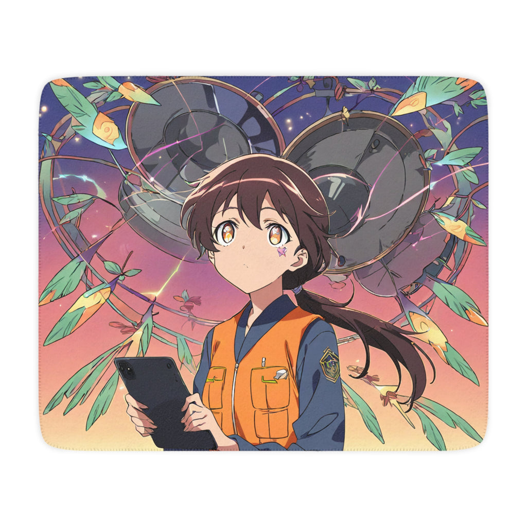 Satellite Technician on the Ridge Velveteen Throw Blanket