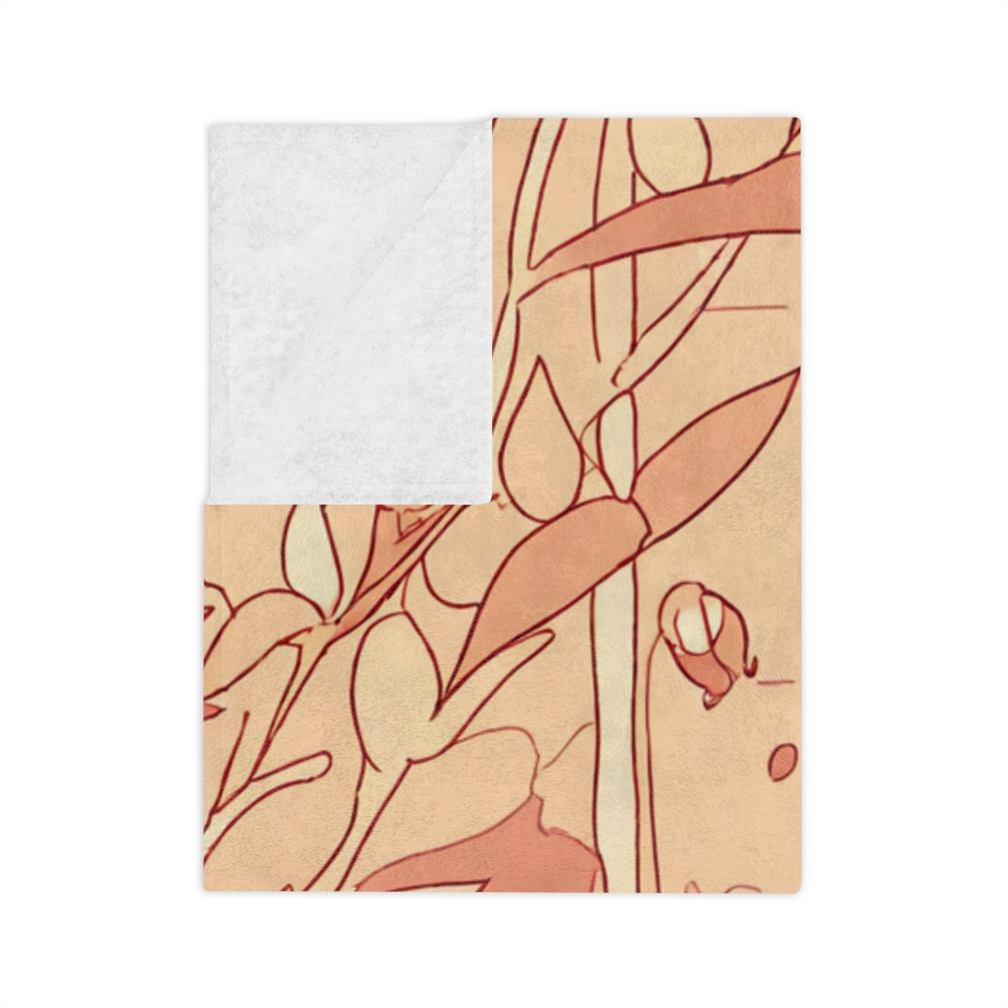 Memory Florist at the Dried Bouquet Shop Velveteen Throw Blanket