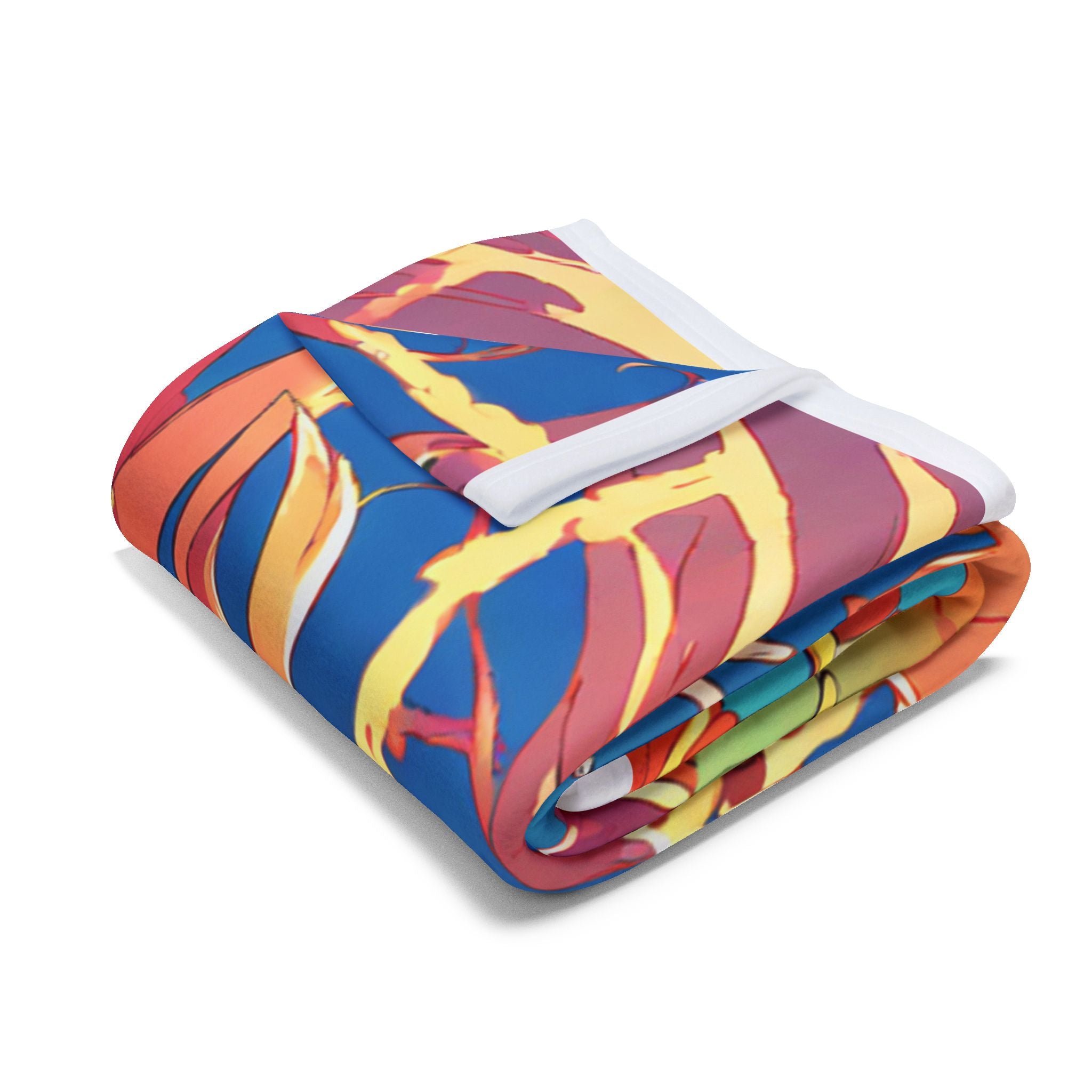 Coral Reef Diver Sherpa Fleece Throw Blanket