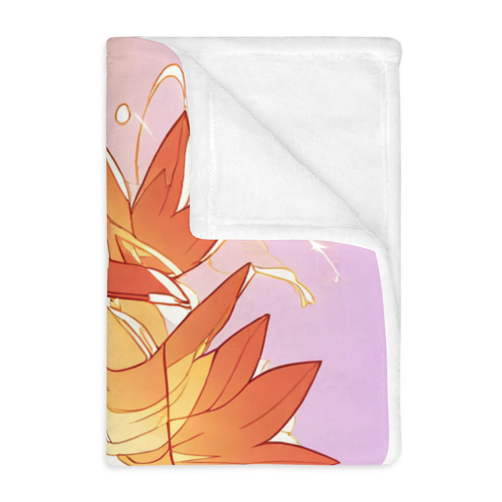 Shrine Maiden at the Autumn Gate Sherpa Throw Blanket