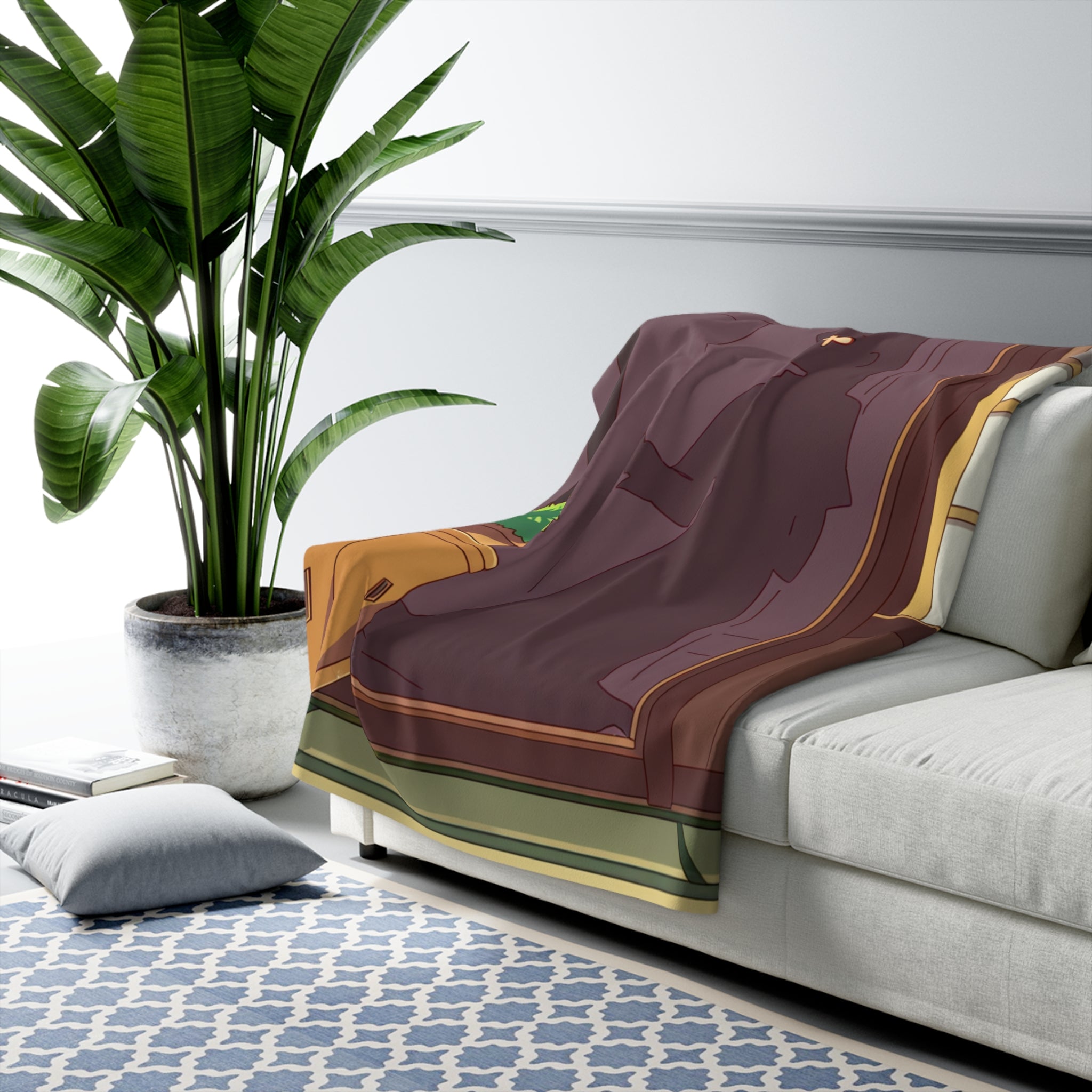 Tatami Room Memory Sherpa Throw Blanket