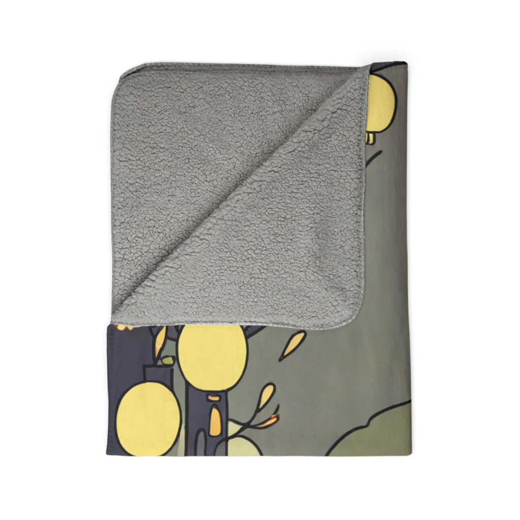 Firefly Broker Forest Path Sherpa Fleece Throw Blanket