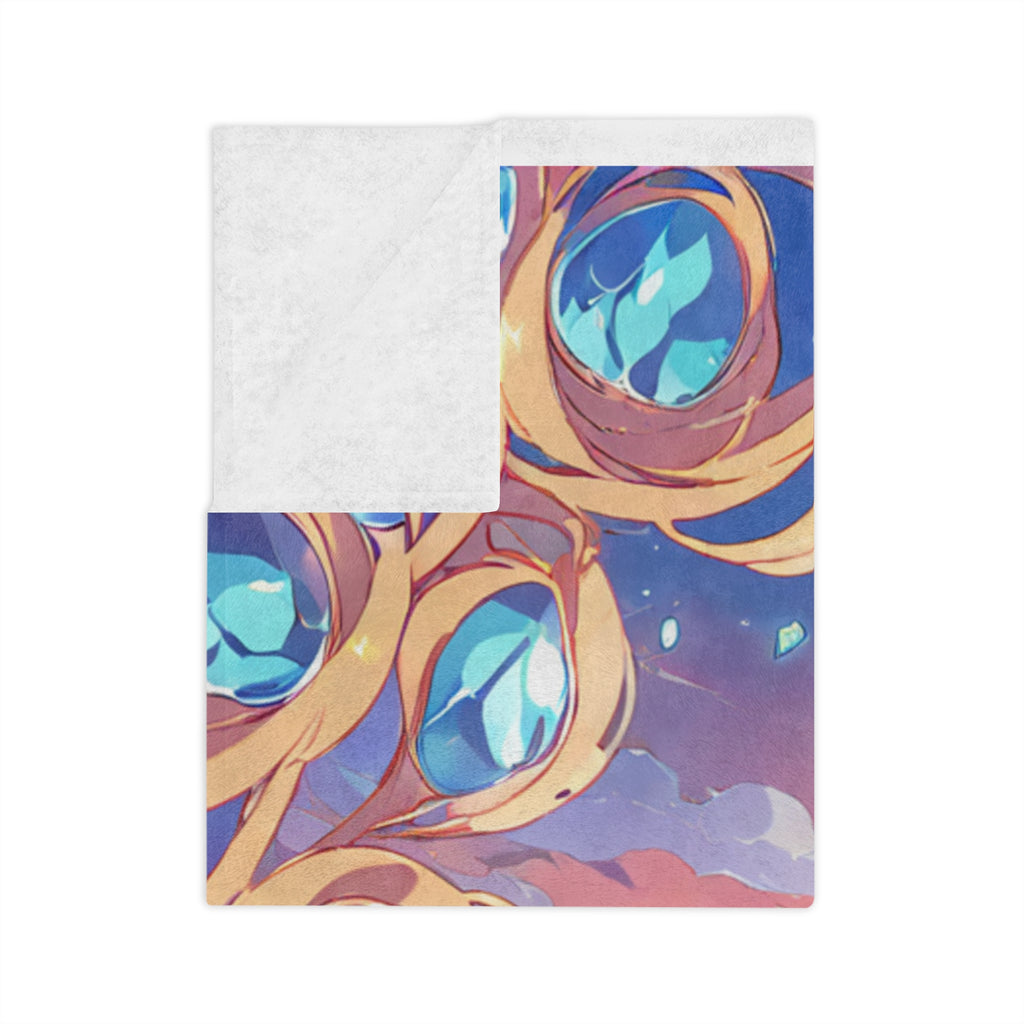 Sea-Glass Collector at the Rose Tide Line Sherpa Throw Blanket