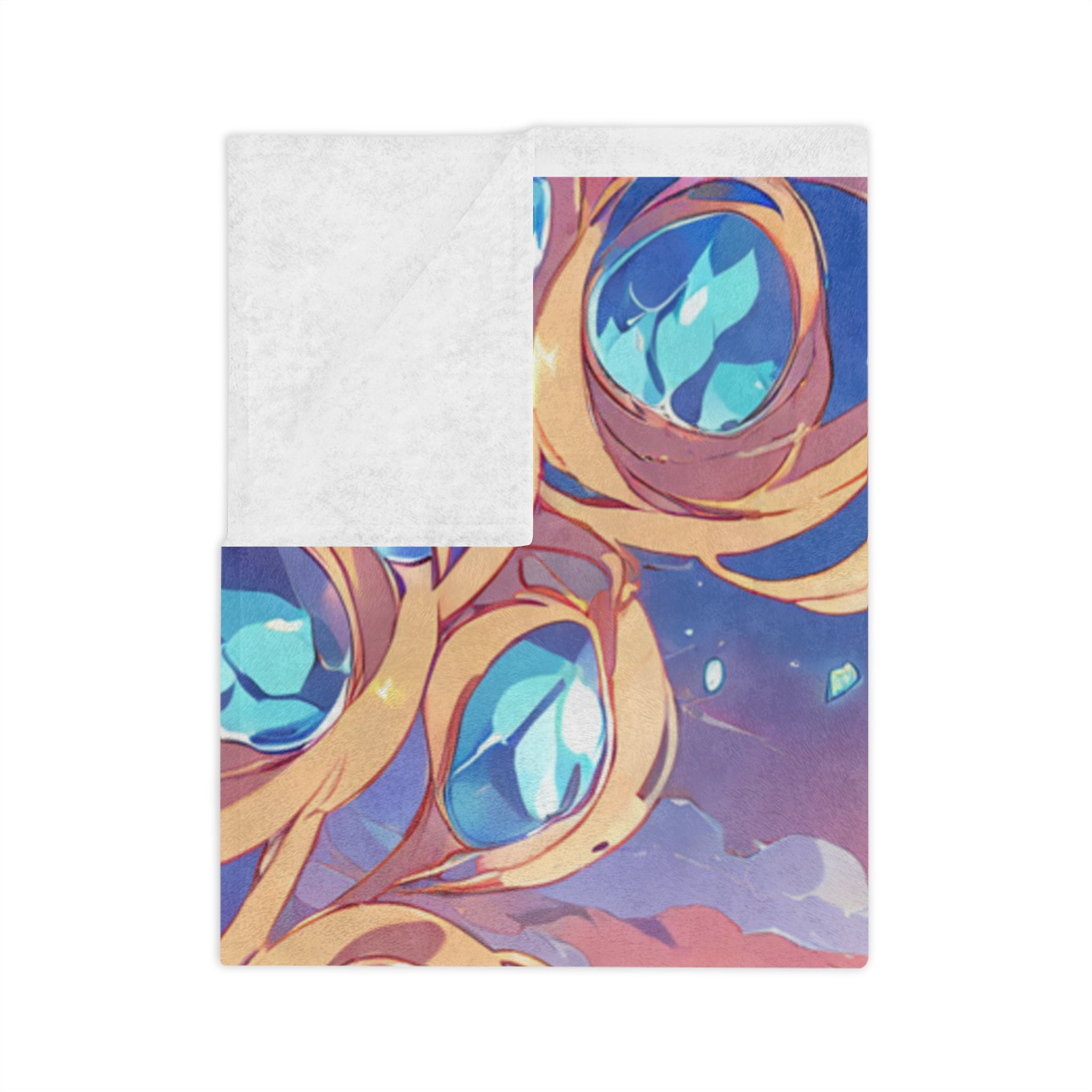 Sea-Glass Collector at the Rose Tide Line Sherpa Throw Blanket