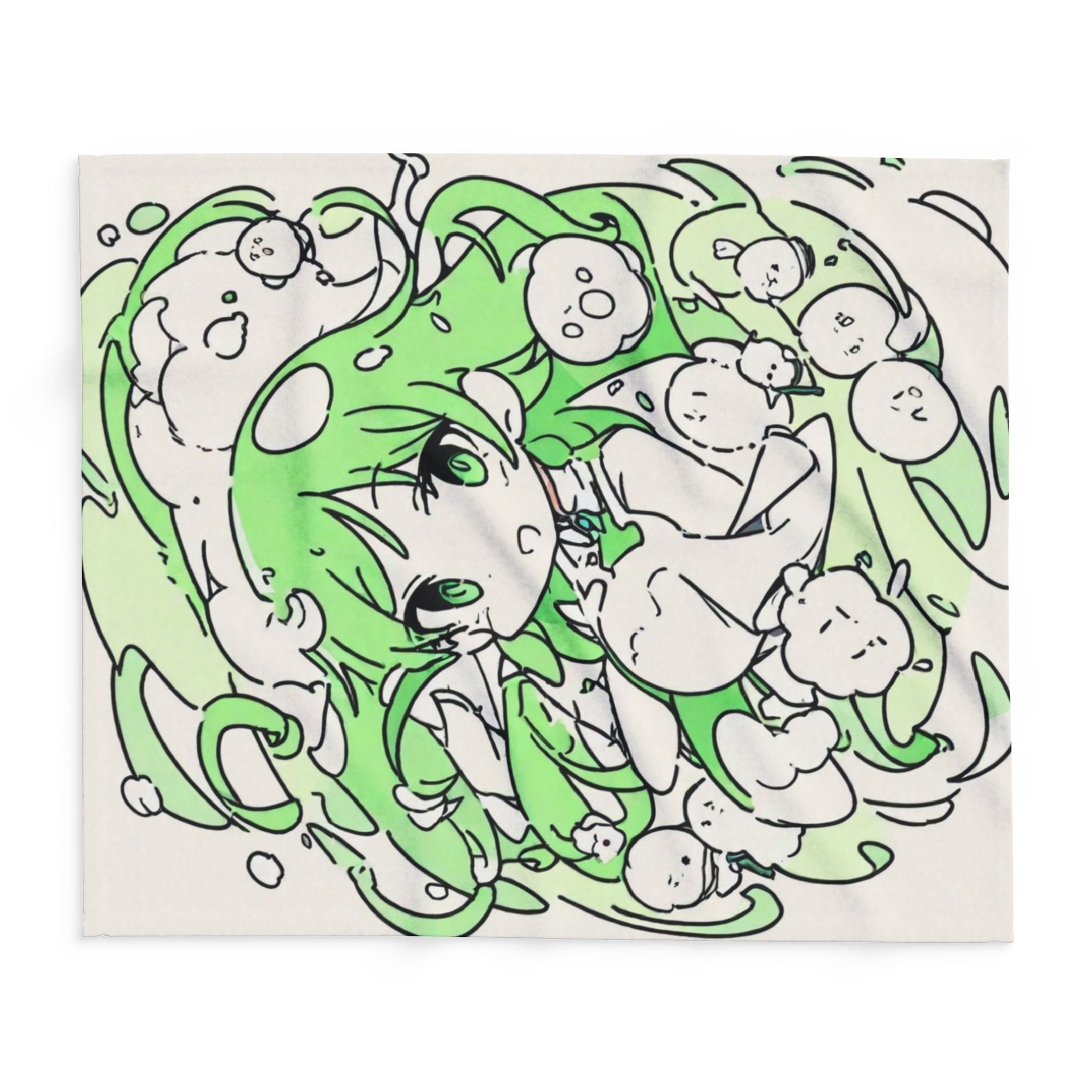 Lantern Cartographer in the Moss Garden Arctic Fleece Throw Blanket