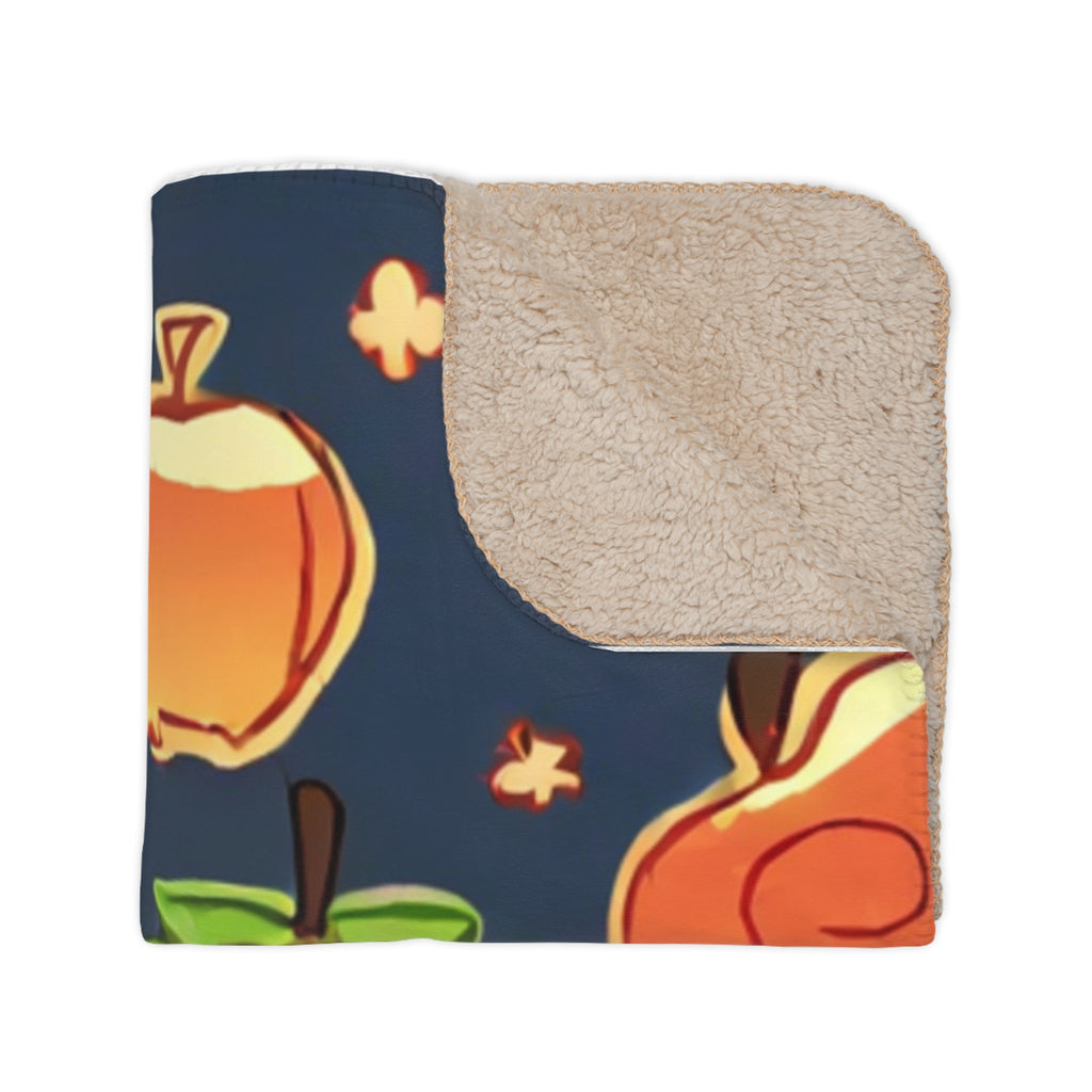Candy Apple Inspector at the Festival Stall Sherpa Throw Blanket