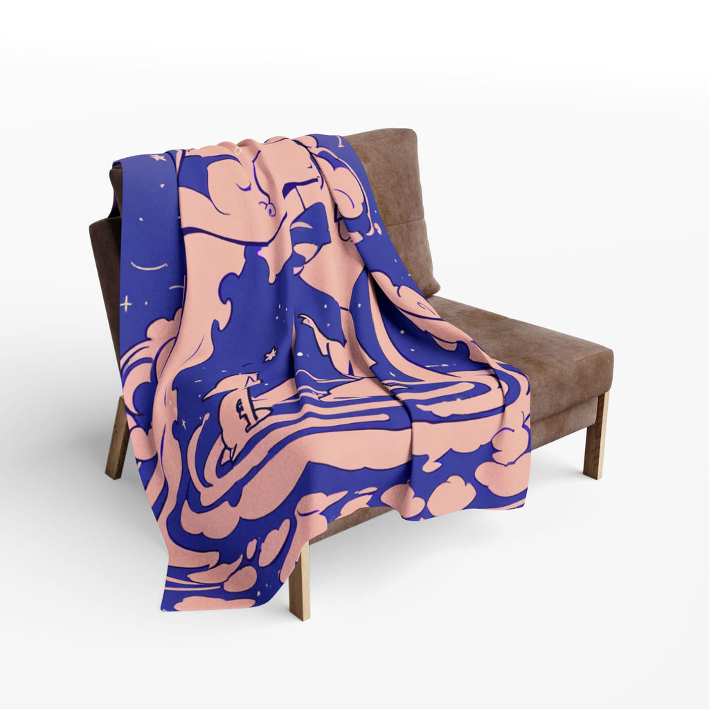 Traveling Star Map Seller Fleece Throw Blanket