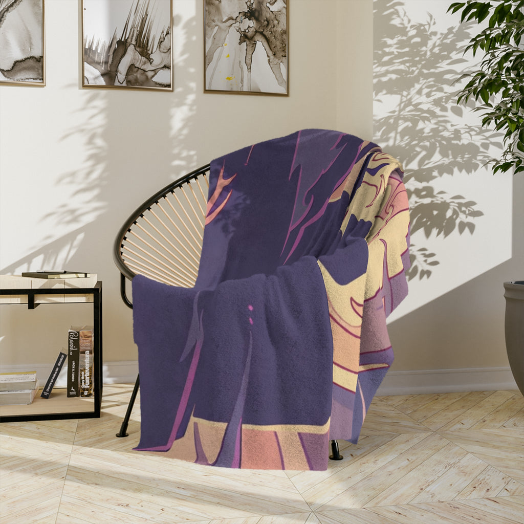 Mountain Cart Tea Brewer Velveteen Throw Blanket