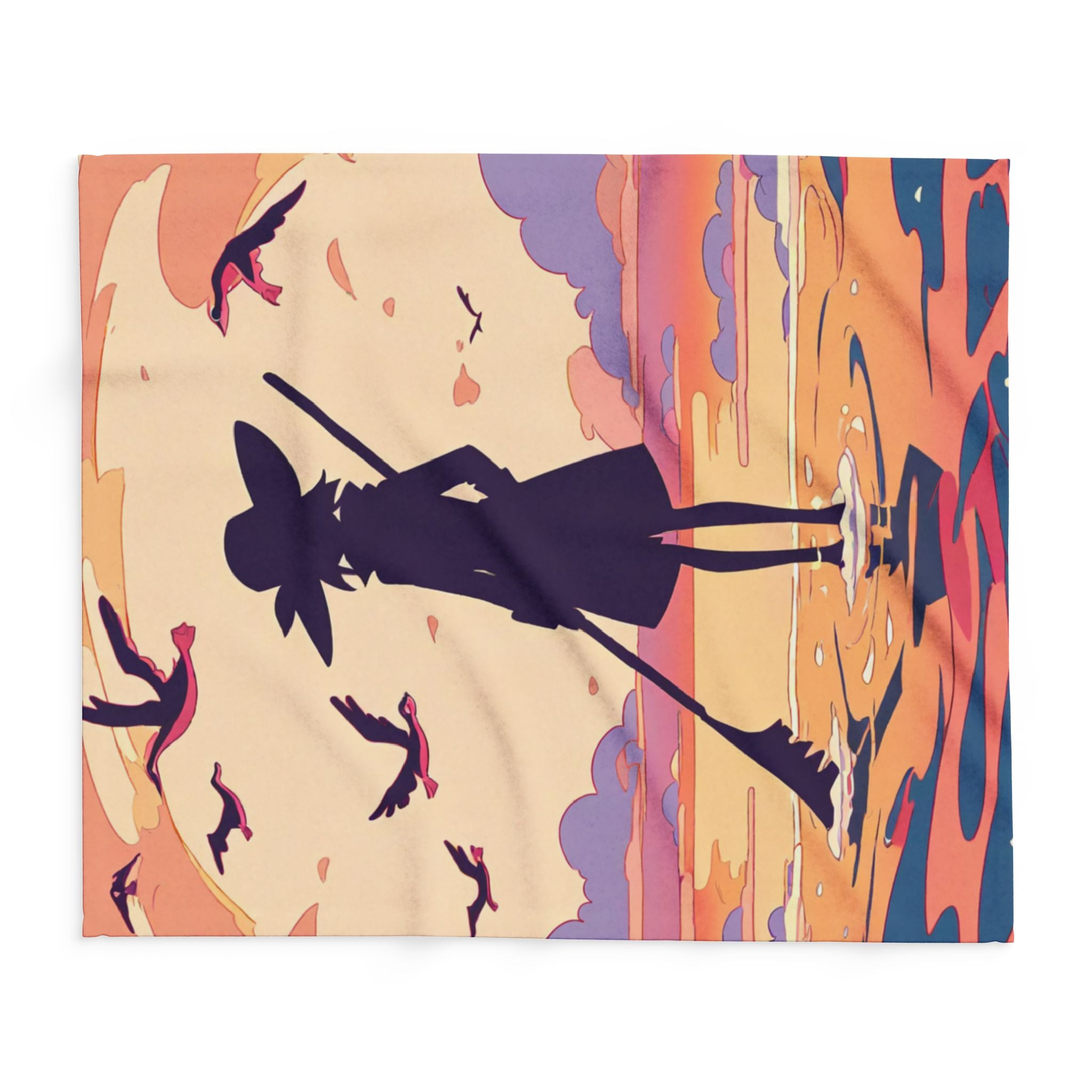 Salt Flat Raker at Rose-Dusk Water Arctic Fleece Throw Blanket
