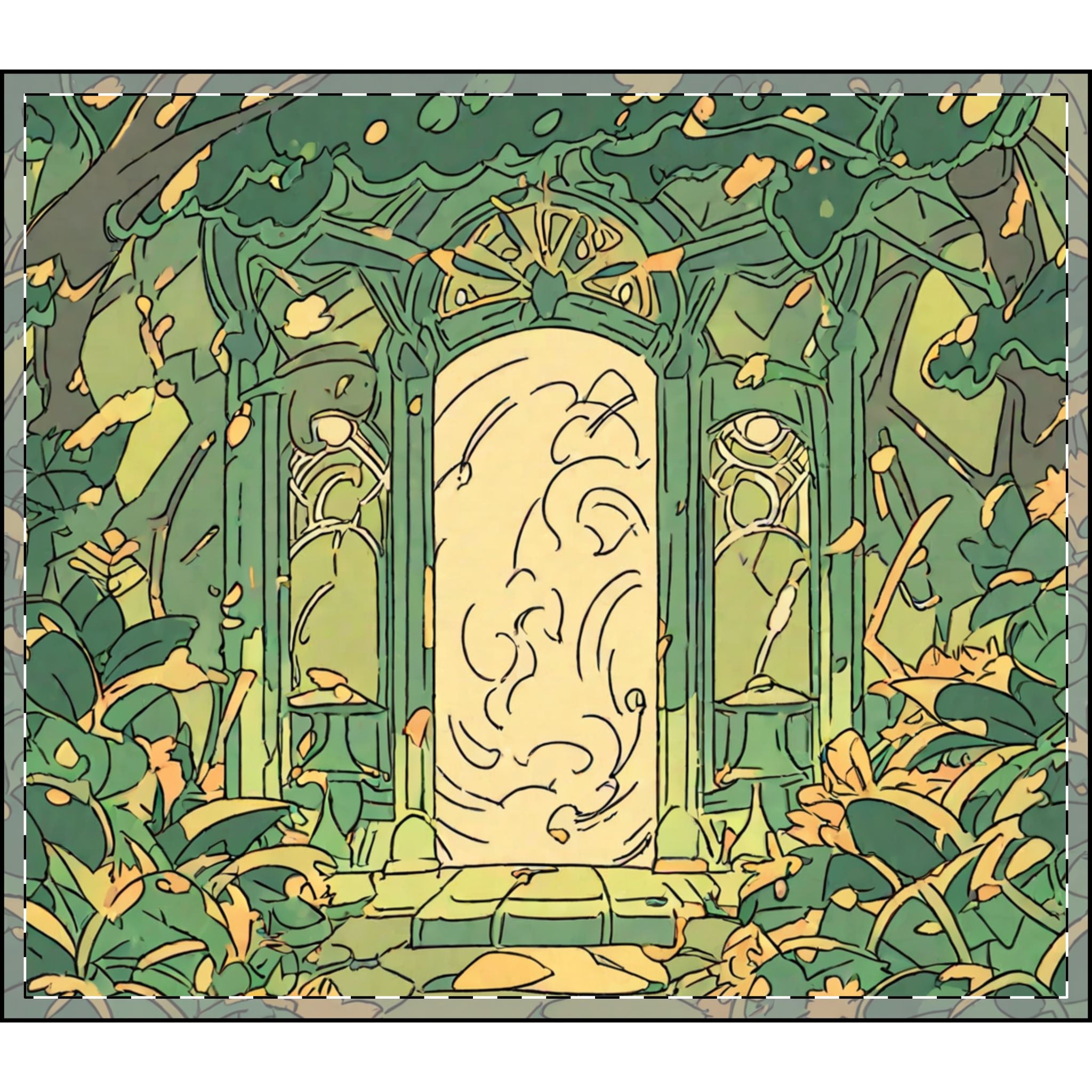 Moss Garden Shrine Gate Velveteen Throw Blanket