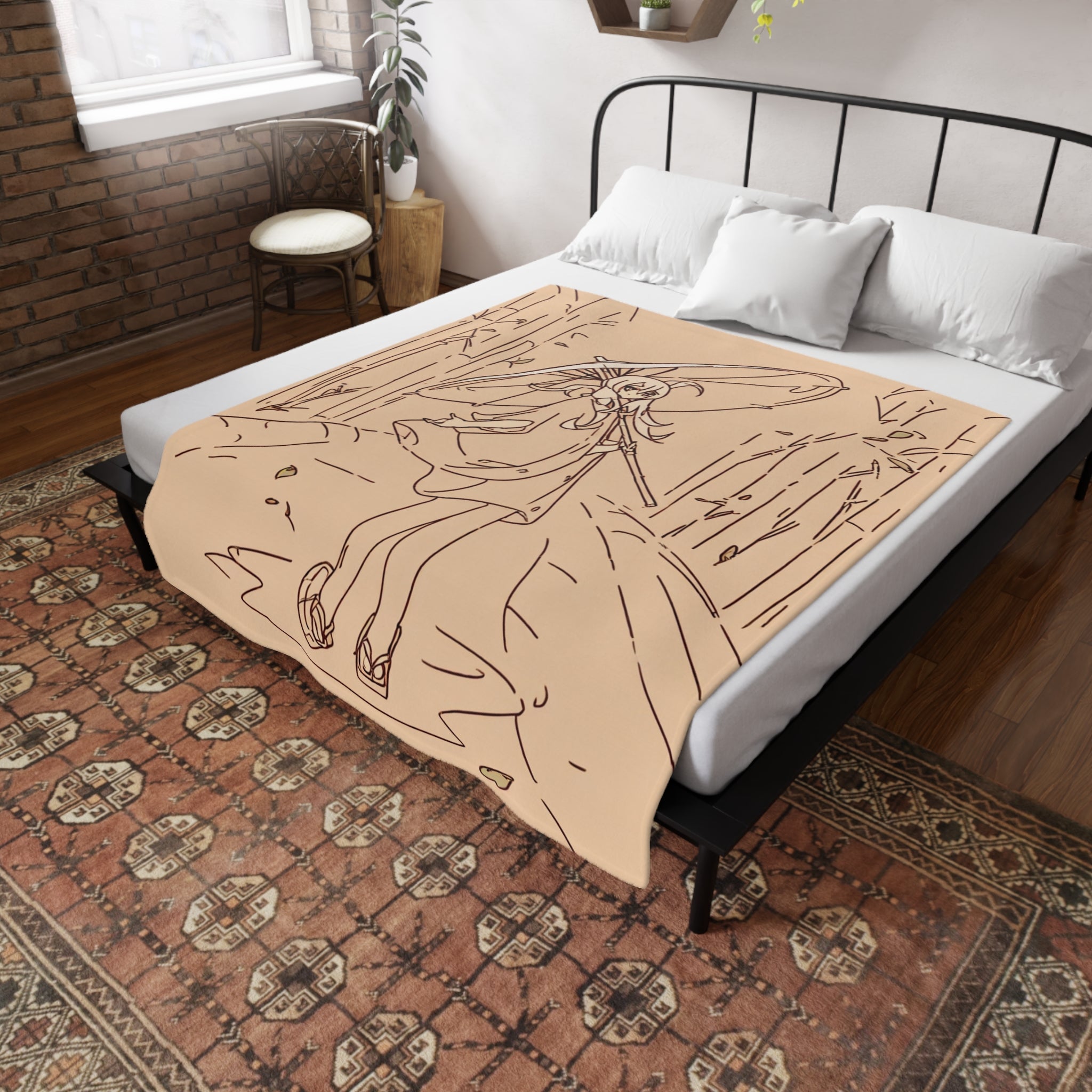 Paper Umbrella Maker Newest Fleece Throw Blanket