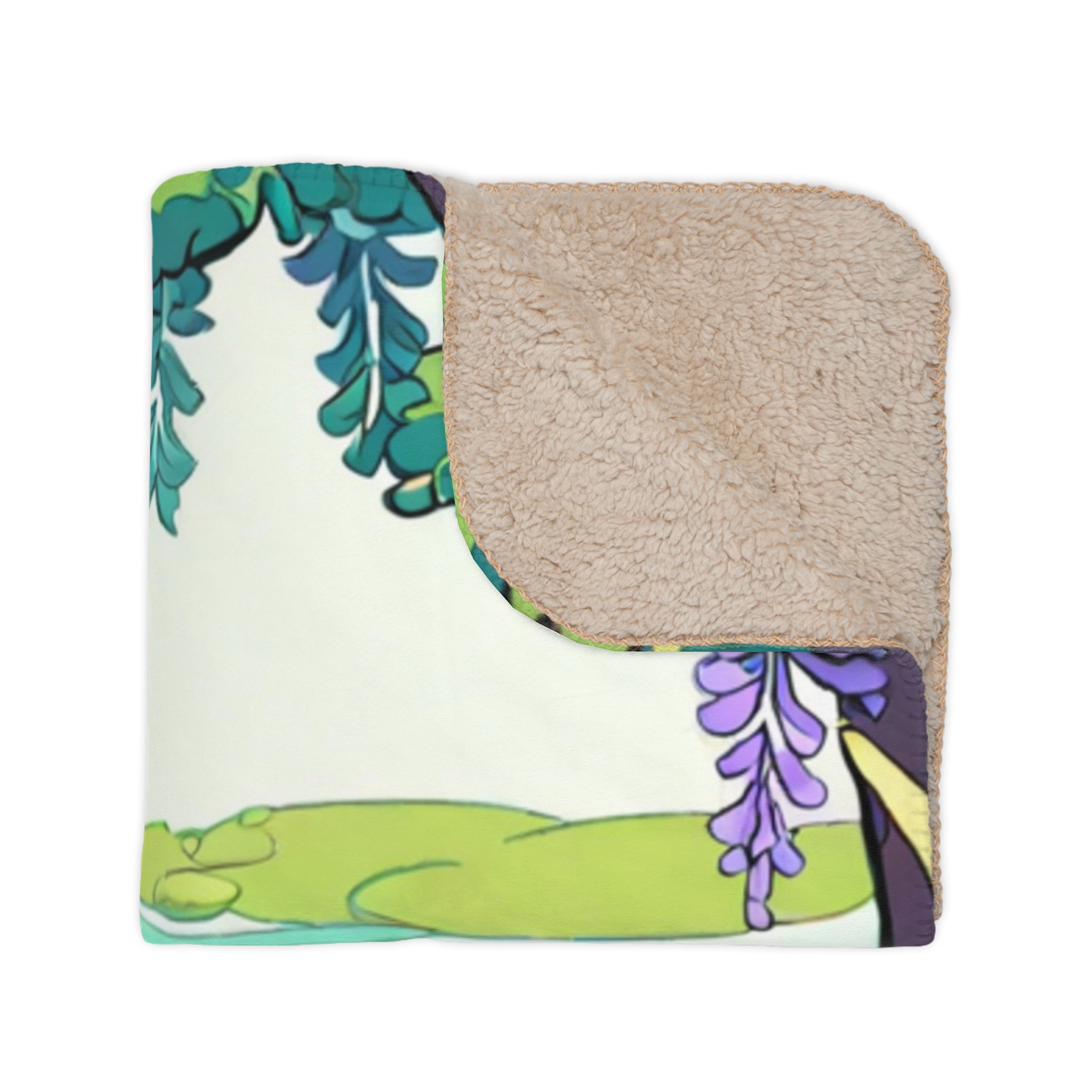 Cloud Pine Pruner in the Sunken Garden Velveteen Throw Blanket
