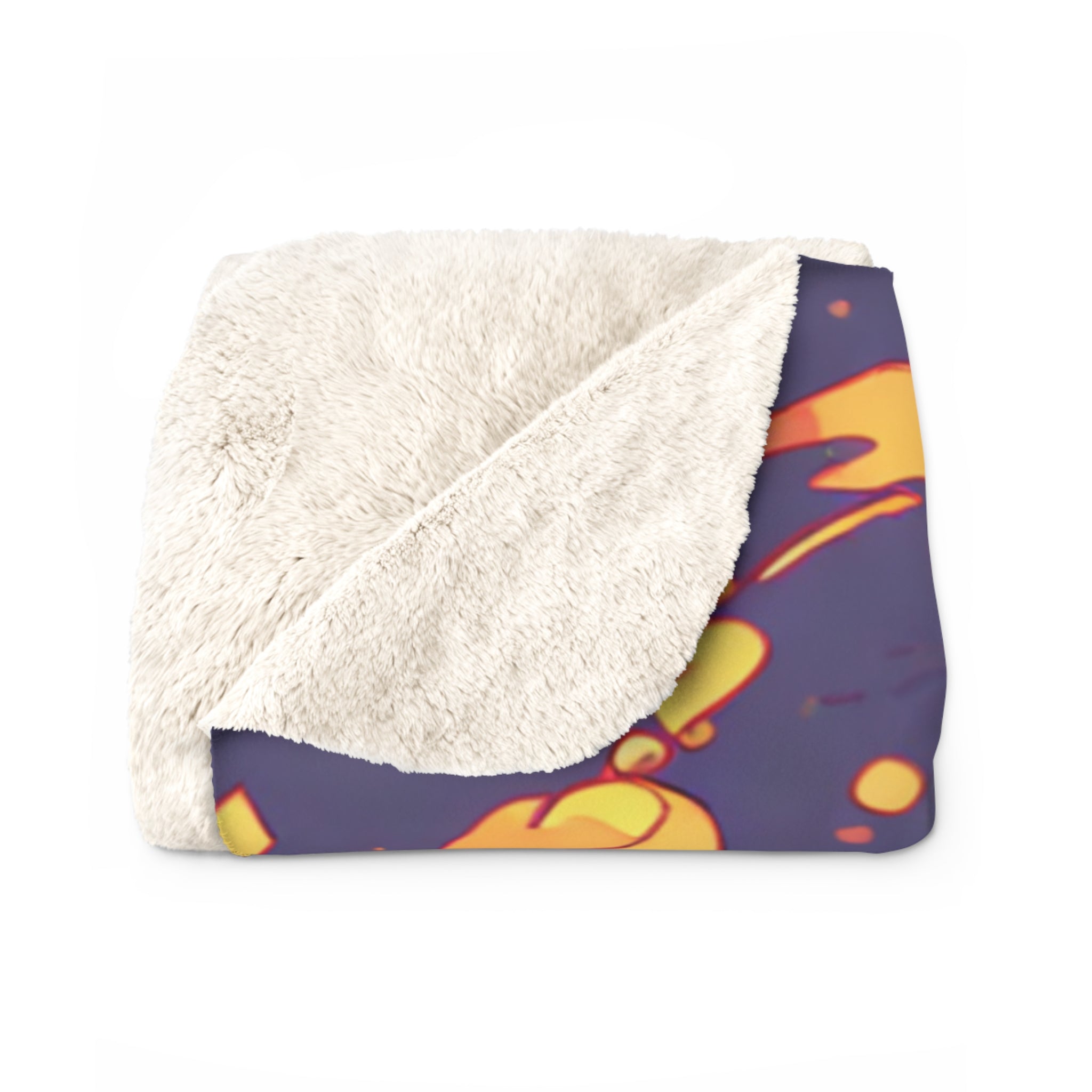 Volcanic Glass Bead Stringer Sherpa Throw Blanket