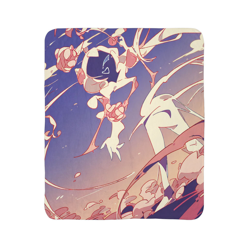 Morning Glory Vine Trainer Sherpa Fleece Throw Blanket