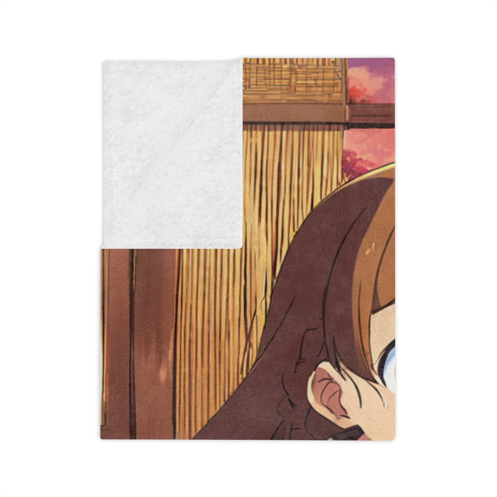 Tatami Weaver in the Rush Light Room Velveteen Throw Blanket