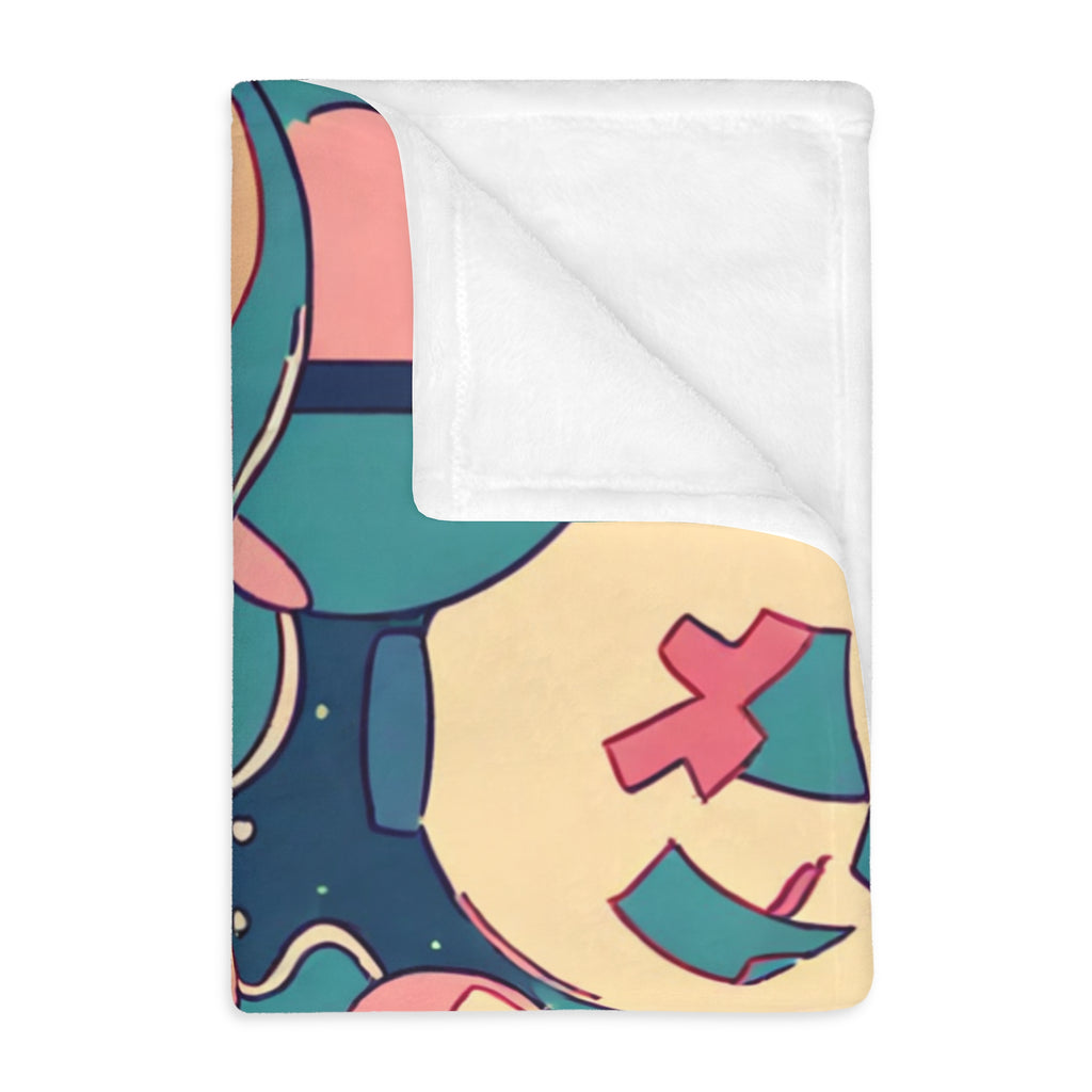 Festival Sparkler Seller by the River Velveteen Throw Blanket