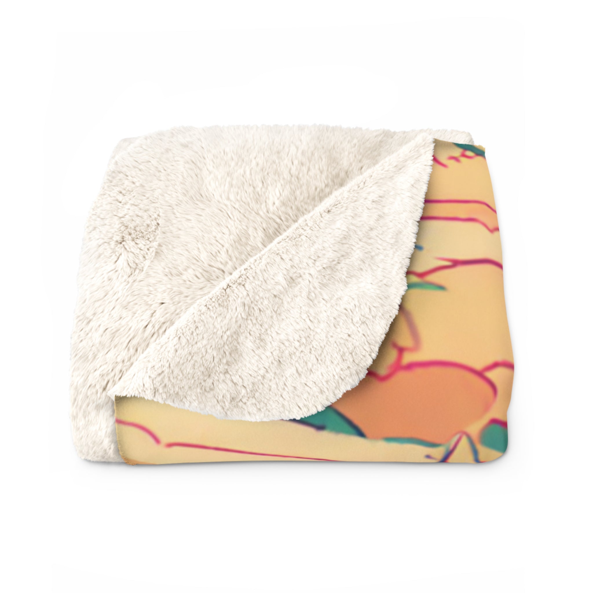 Kite Messenger on Golden Hillside Sherpa Throw Blanket