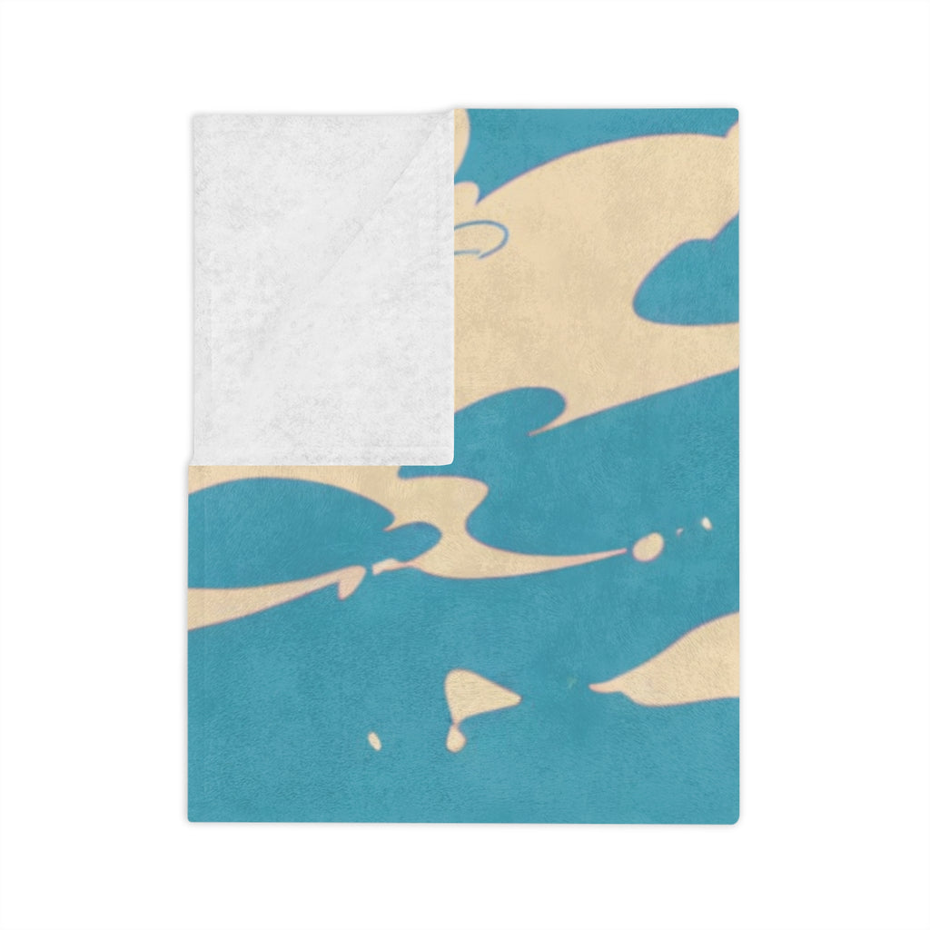 Firefly Squid Beach Gatherer Velveteen Throw Blanket