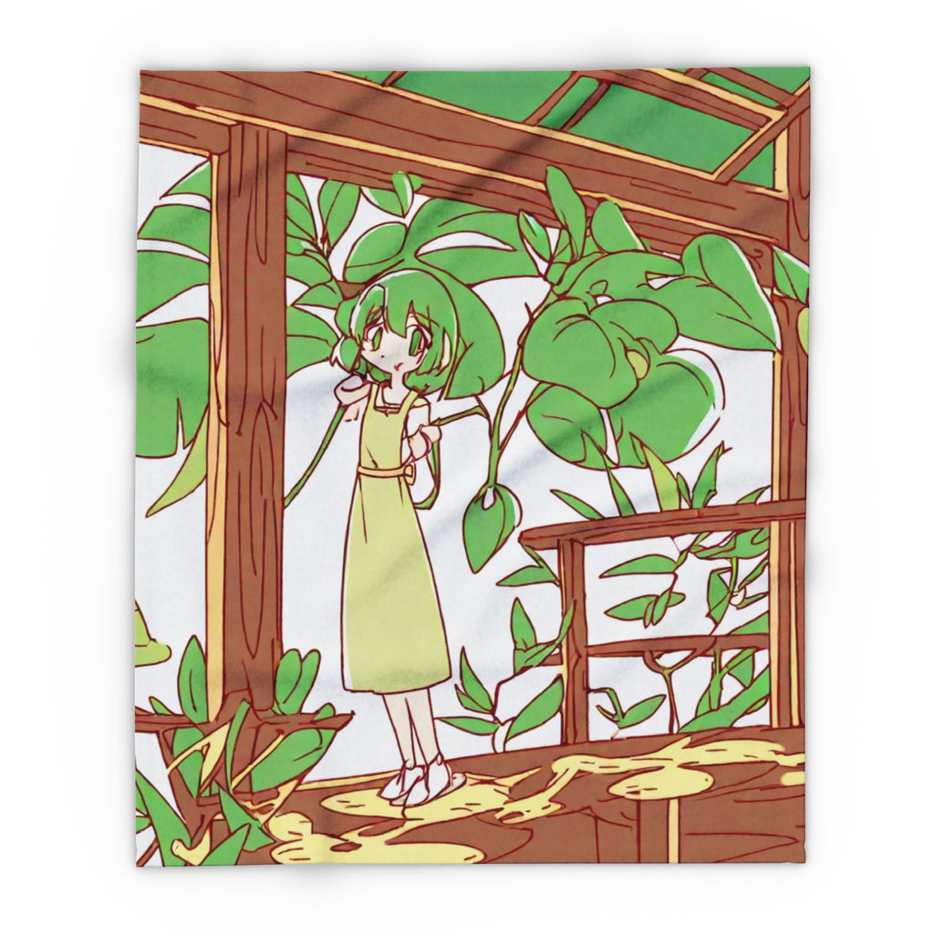 Pressed Flower Arranger in Sunroom Fleece Throw Blanket