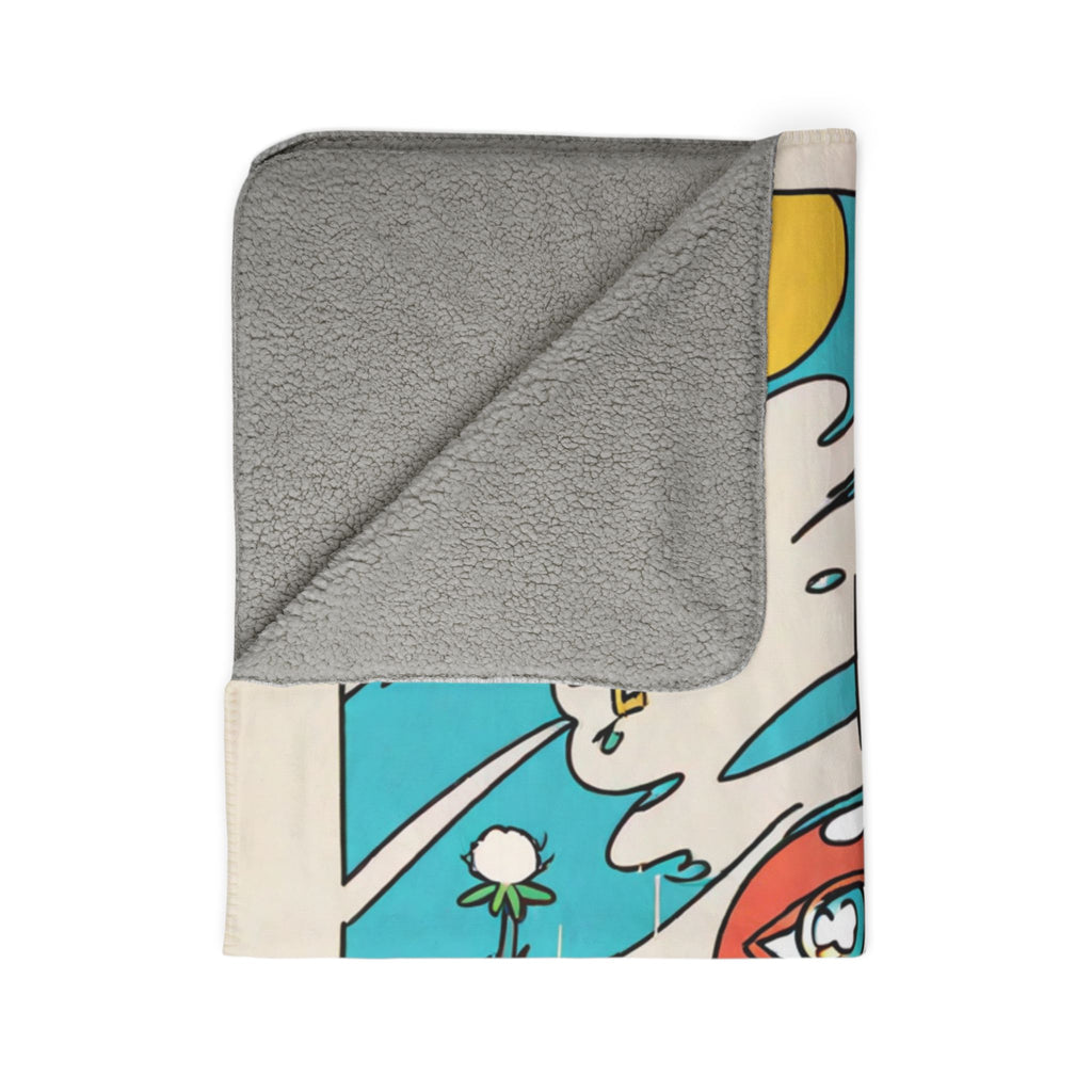 Traveling Puppeteer Wild Rabbits Sherpa Fleece Throw Blanket