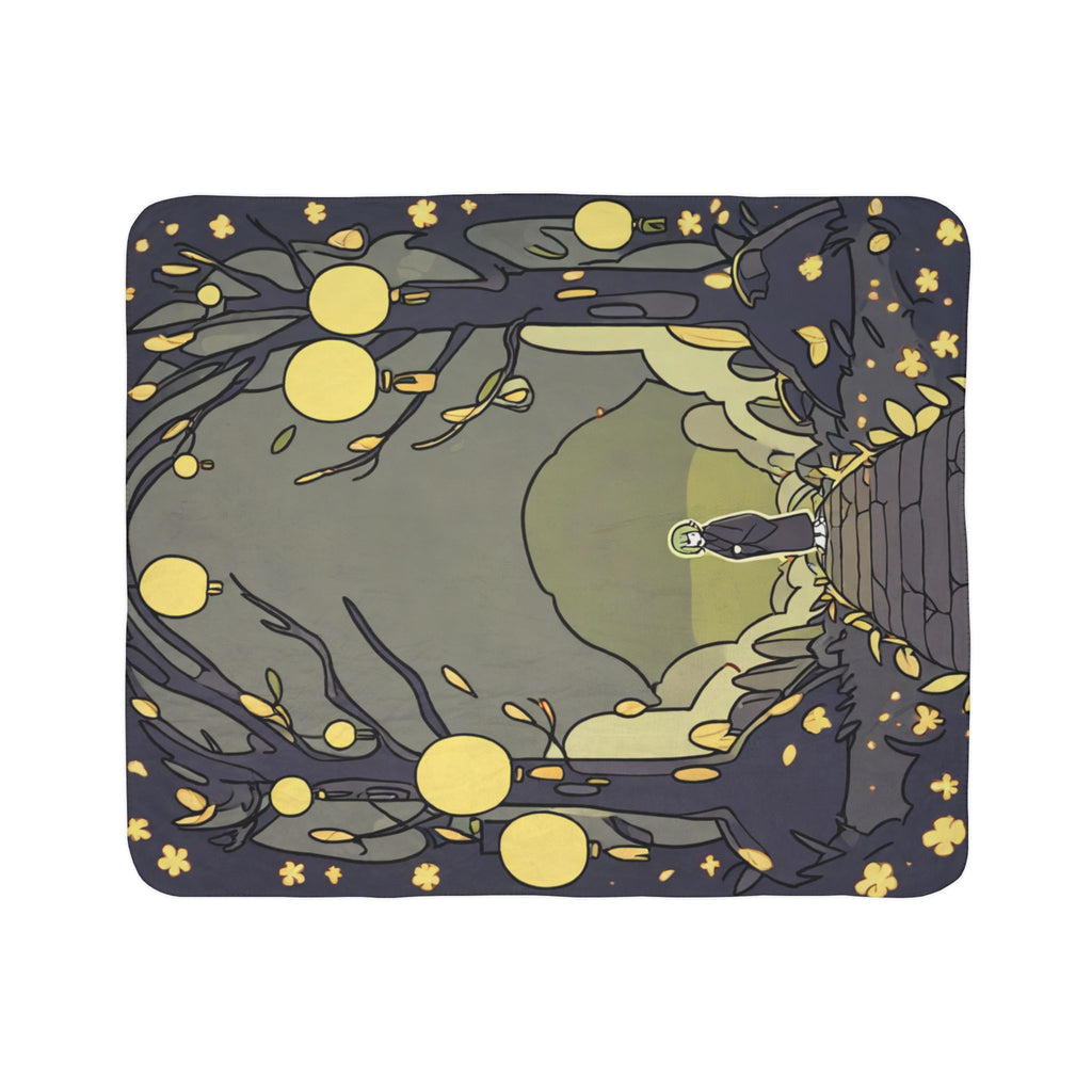 Firefly Broker Forest Path Sherpa Fleece Throw Blanket