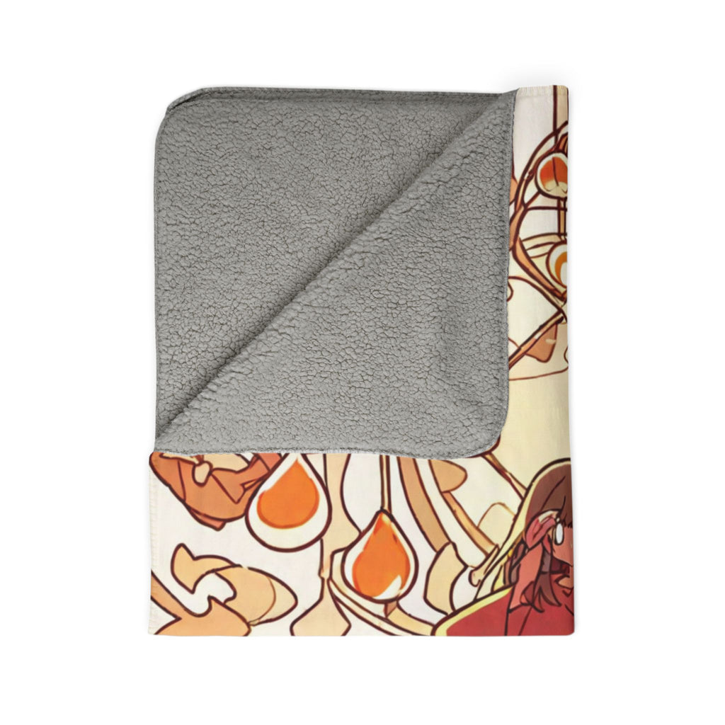 Persimmon Dryer Sliced Fruit Sherpa Fleece Throw Blanket