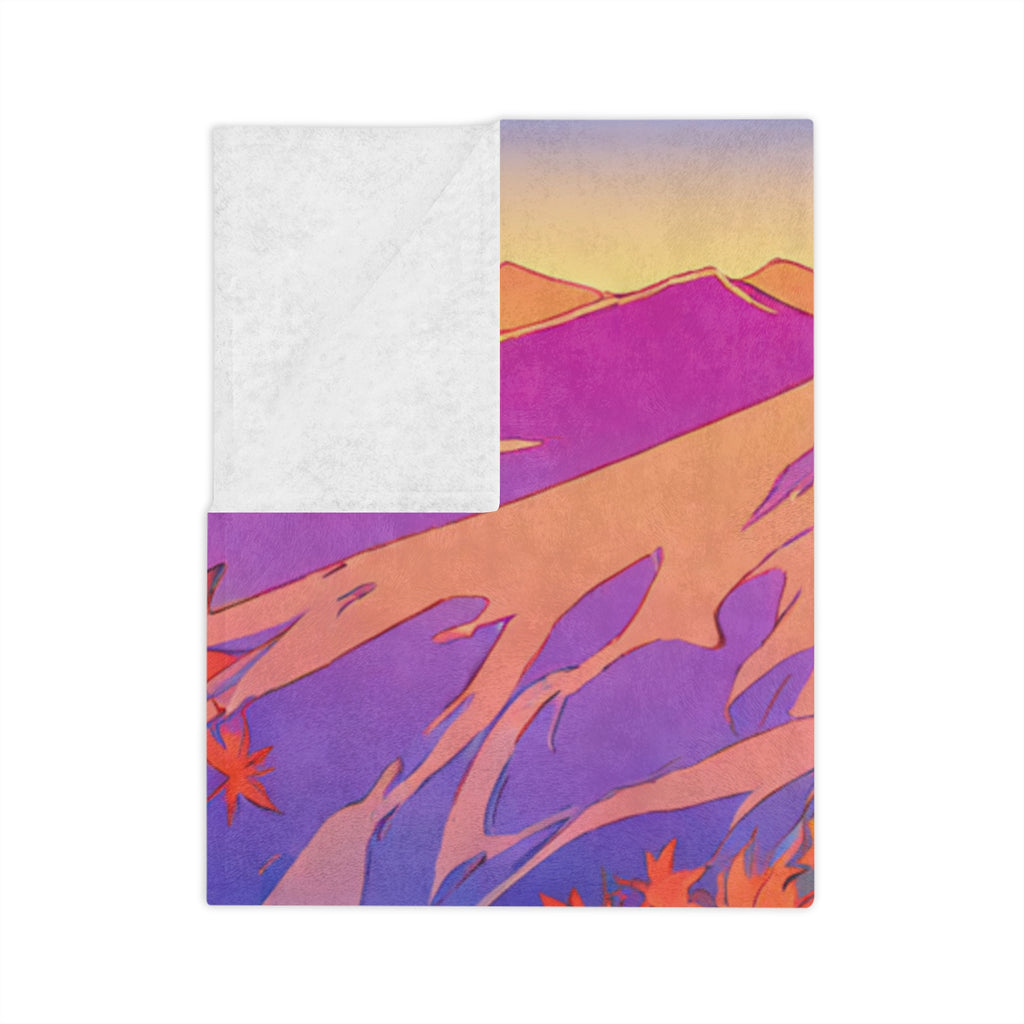Palanquin Bearer at the Rust Mile Velveteen Throw Blanket