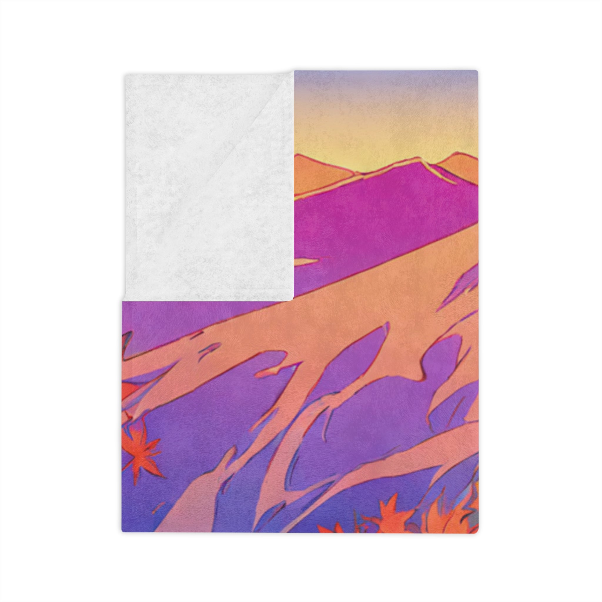 Palanquin Bearer at the Rust Mile Velveteen Throw Blanket