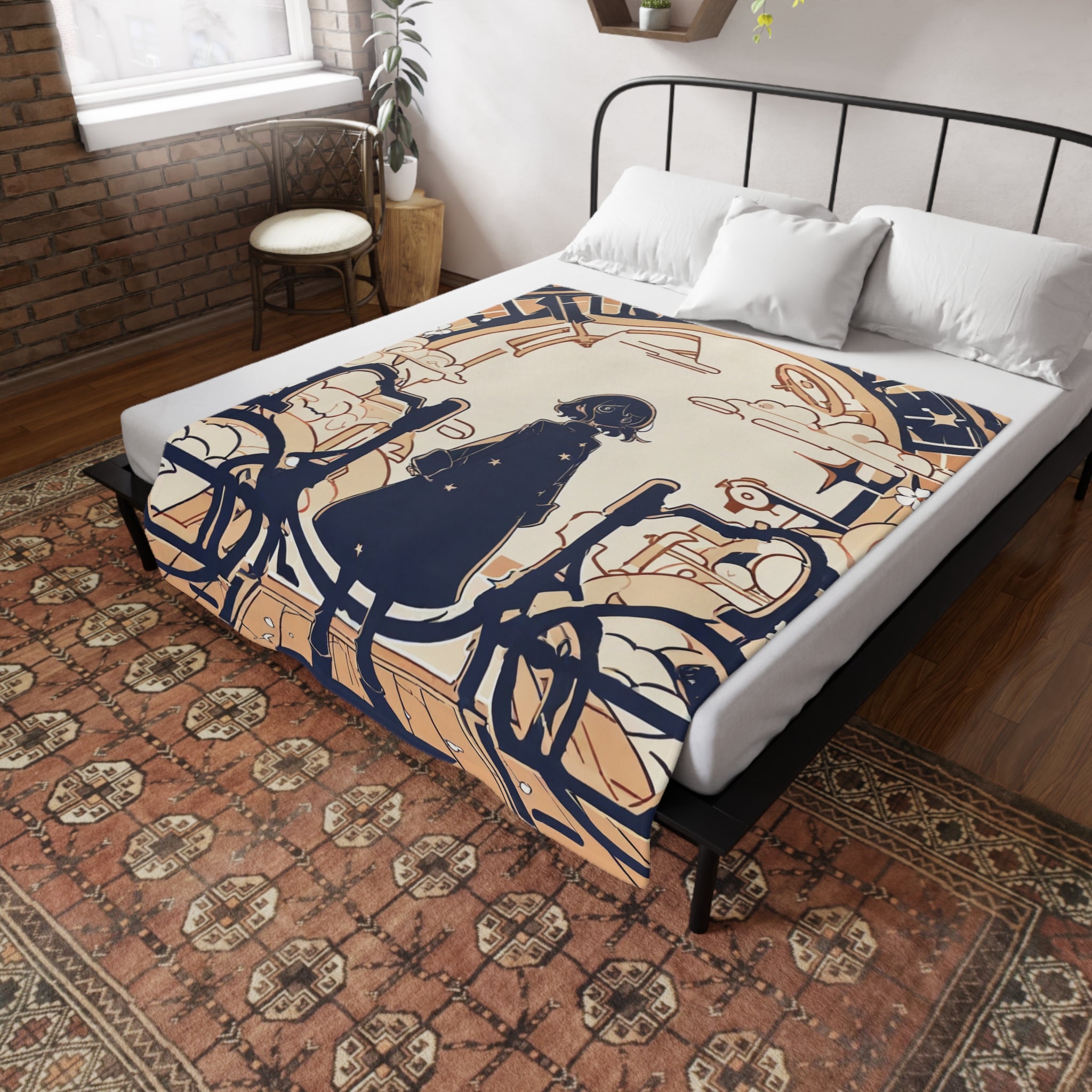 Cloud Cranker at the Abandoned Observatory Plush Fleece Throw Blanket