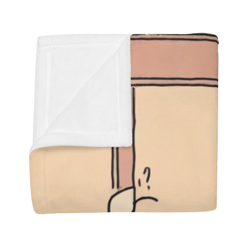 Hydrangea Maze Keeper in Periwinkle Smock Plush Fleece Throw Blanket