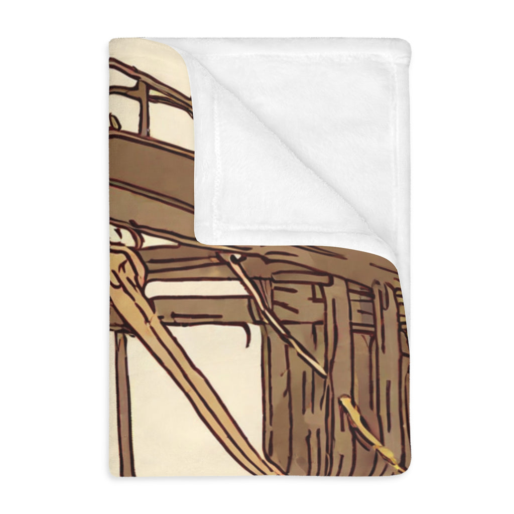 Signal Operator at the Forgotten Crossing Velveteen Throw Blanket