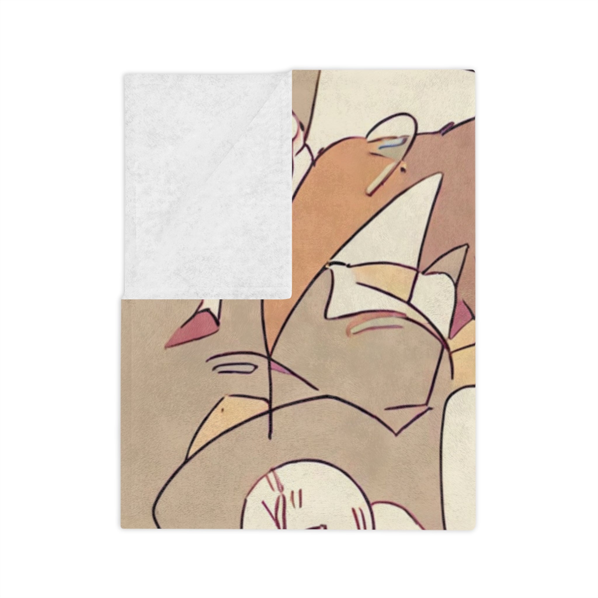 Shadow Puppet Repairer at the Backlit Screen Velveteen Throw Blanket