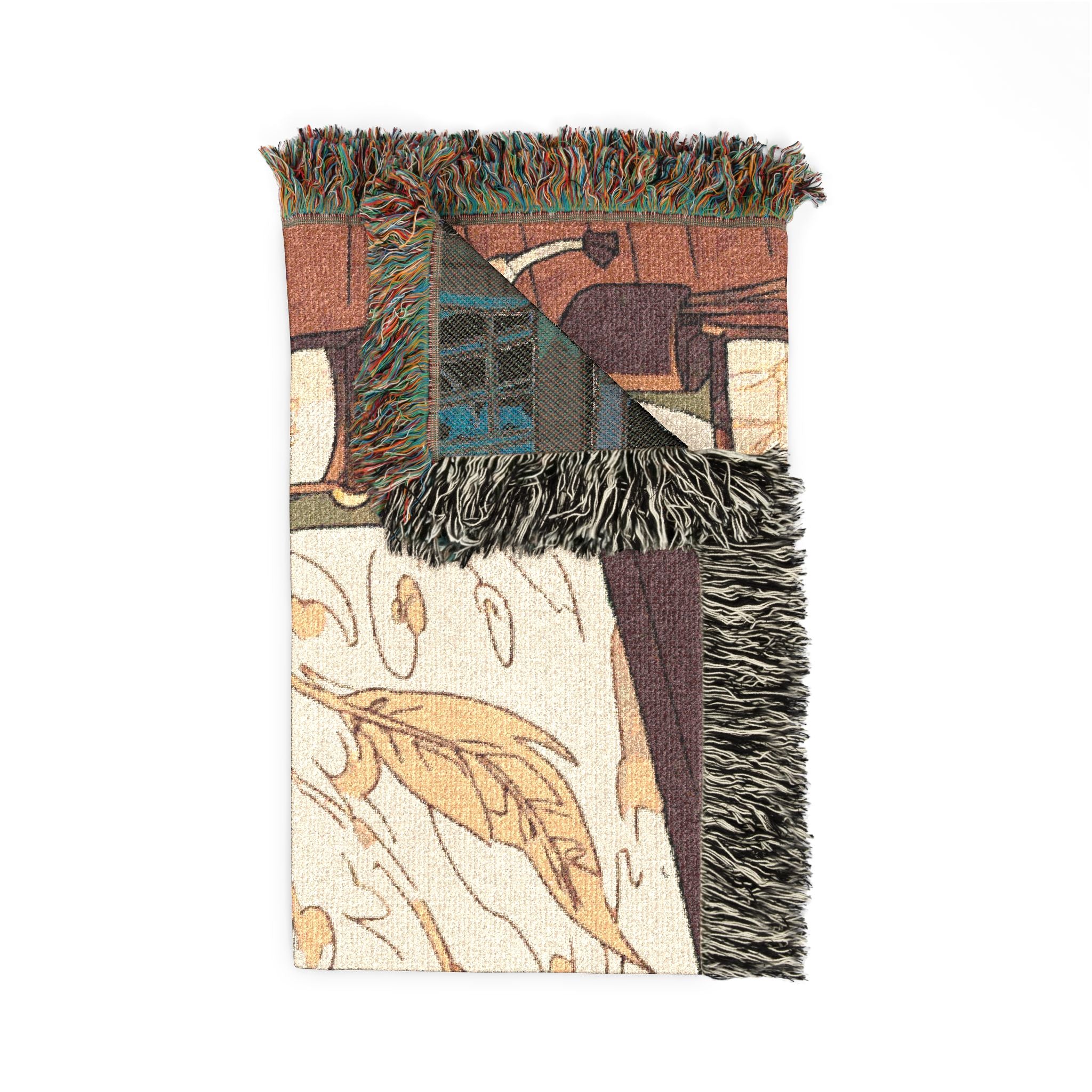 Lunar Calendar Painter Moon Woven Throw Blanket