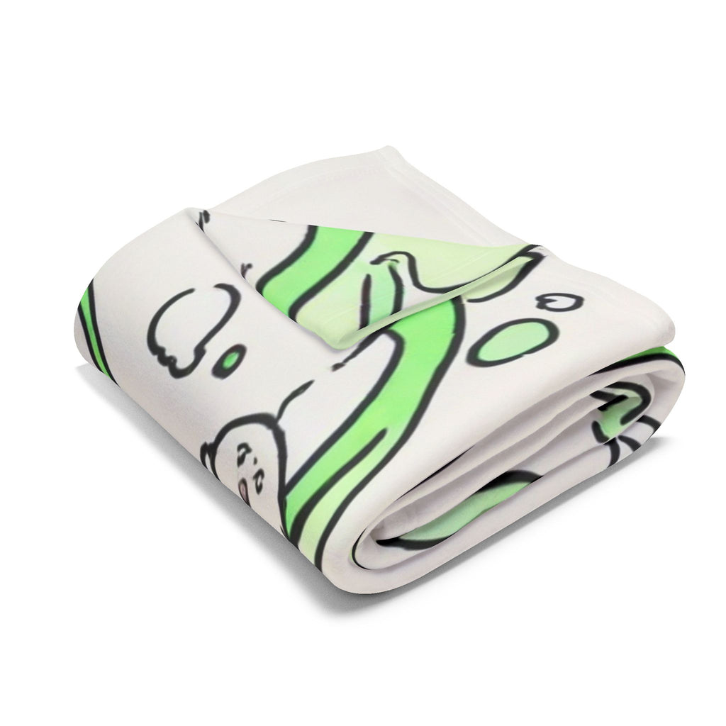 Lantern Cartographer in the Moss Garden Arctic Fleece Throw Blanket