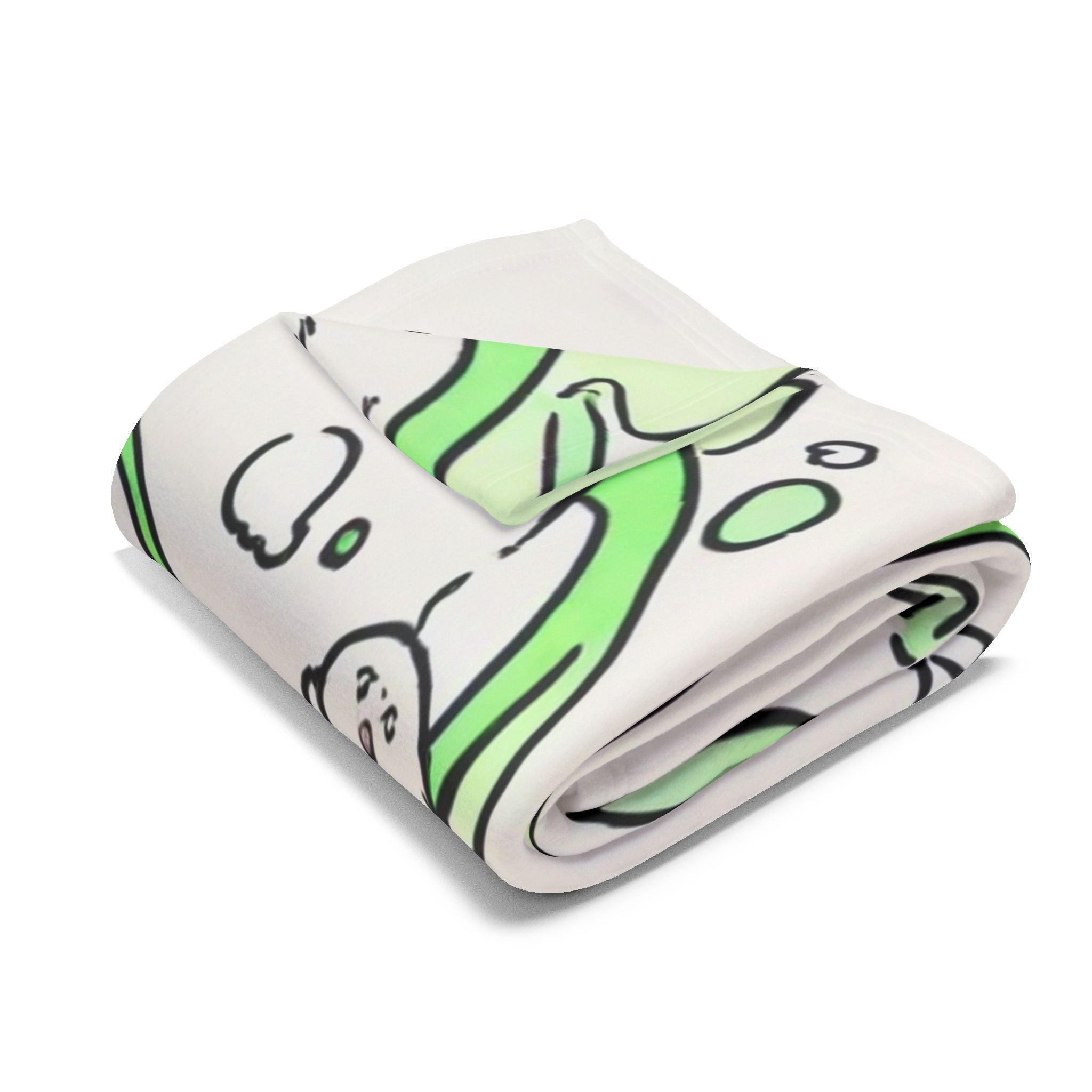 Lantern Cartographer in the Moss Garden Arctic Fleece Throw Blanket