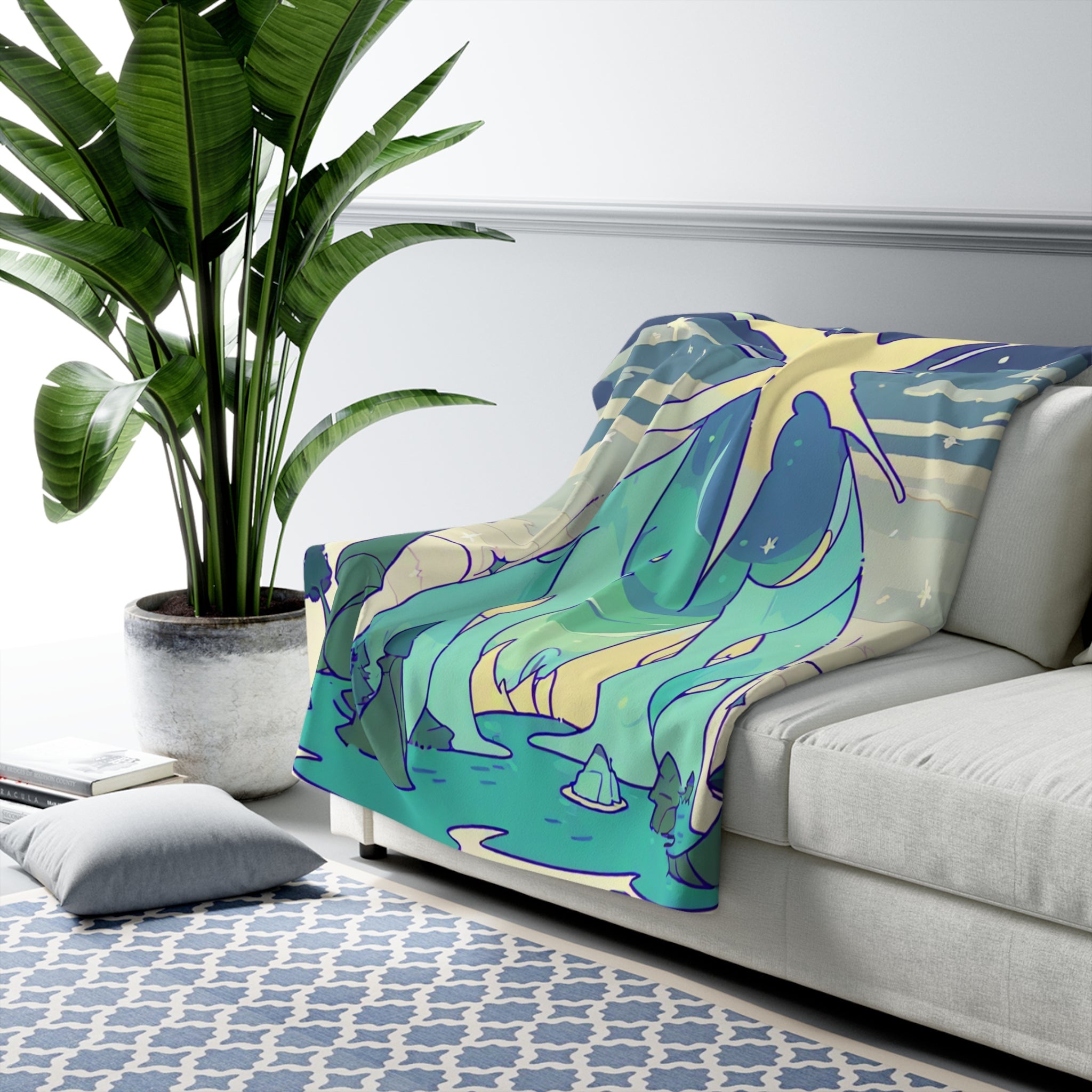 Aurora Pond Stargazer Sherpa Throw Blanket